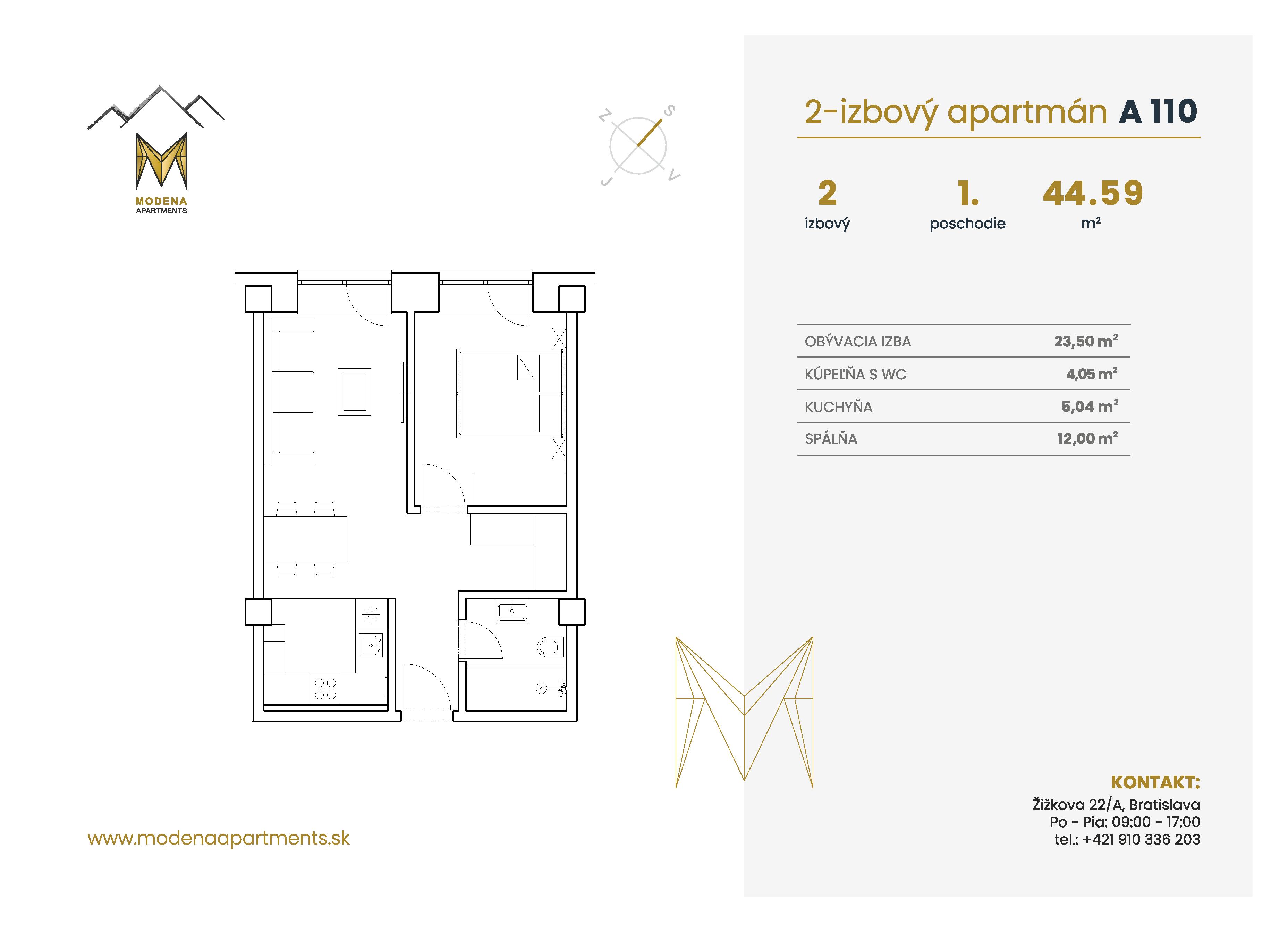 Modena Apartment - A 110 - Pôdorys