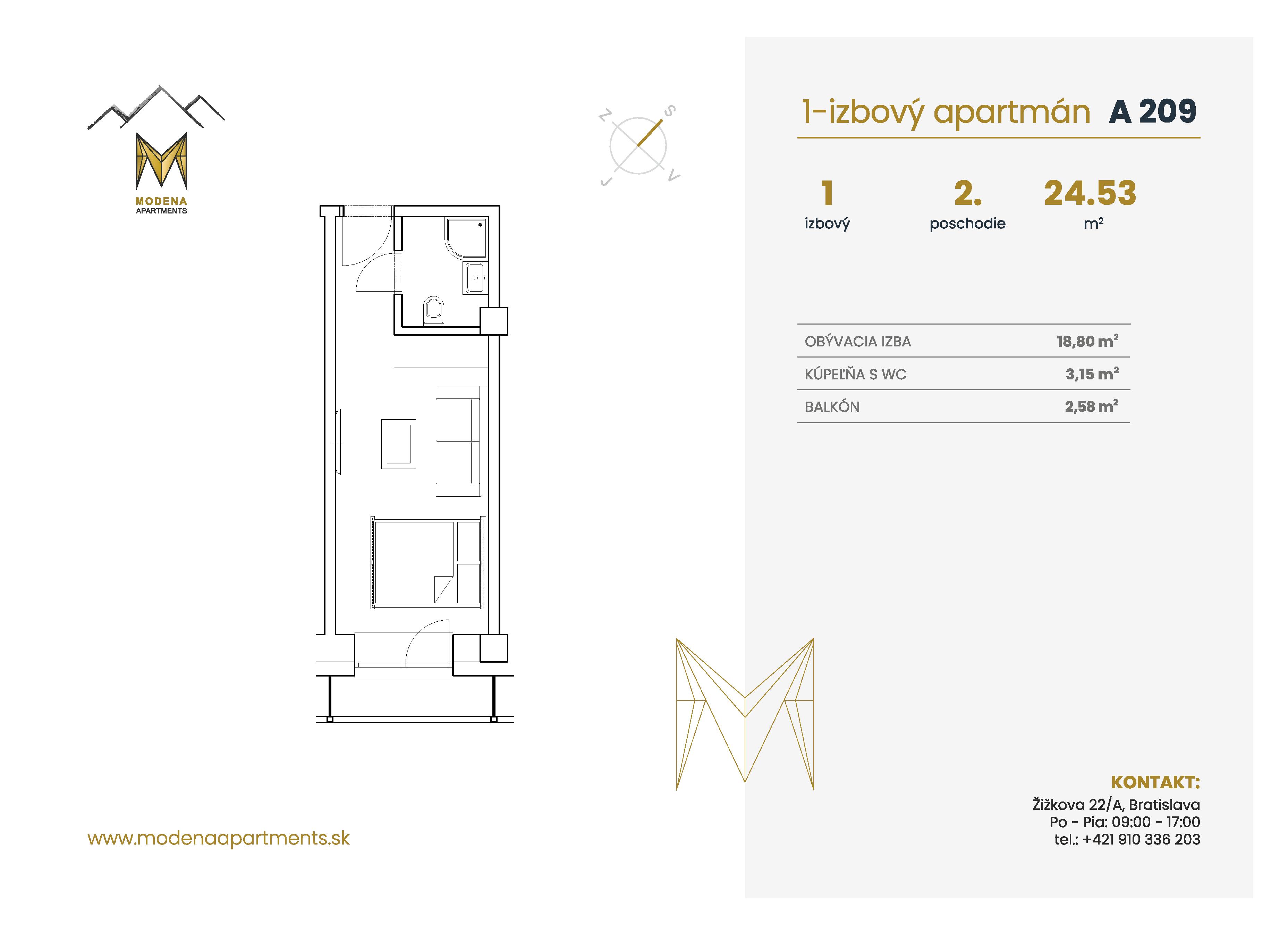Modena Apartment - A 209 - Pôdorys