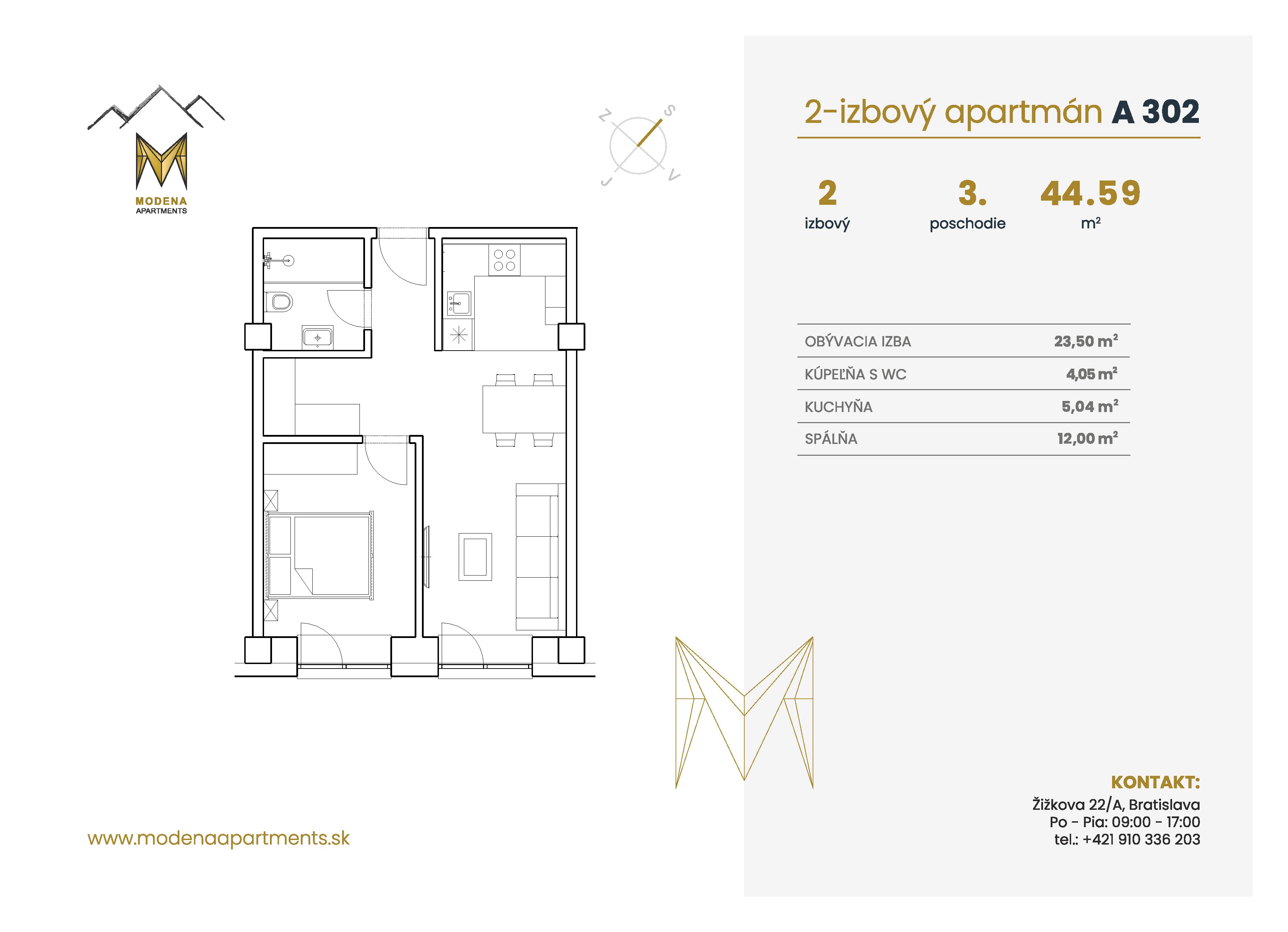 Modena Apartment - A 302 - Pôdorys