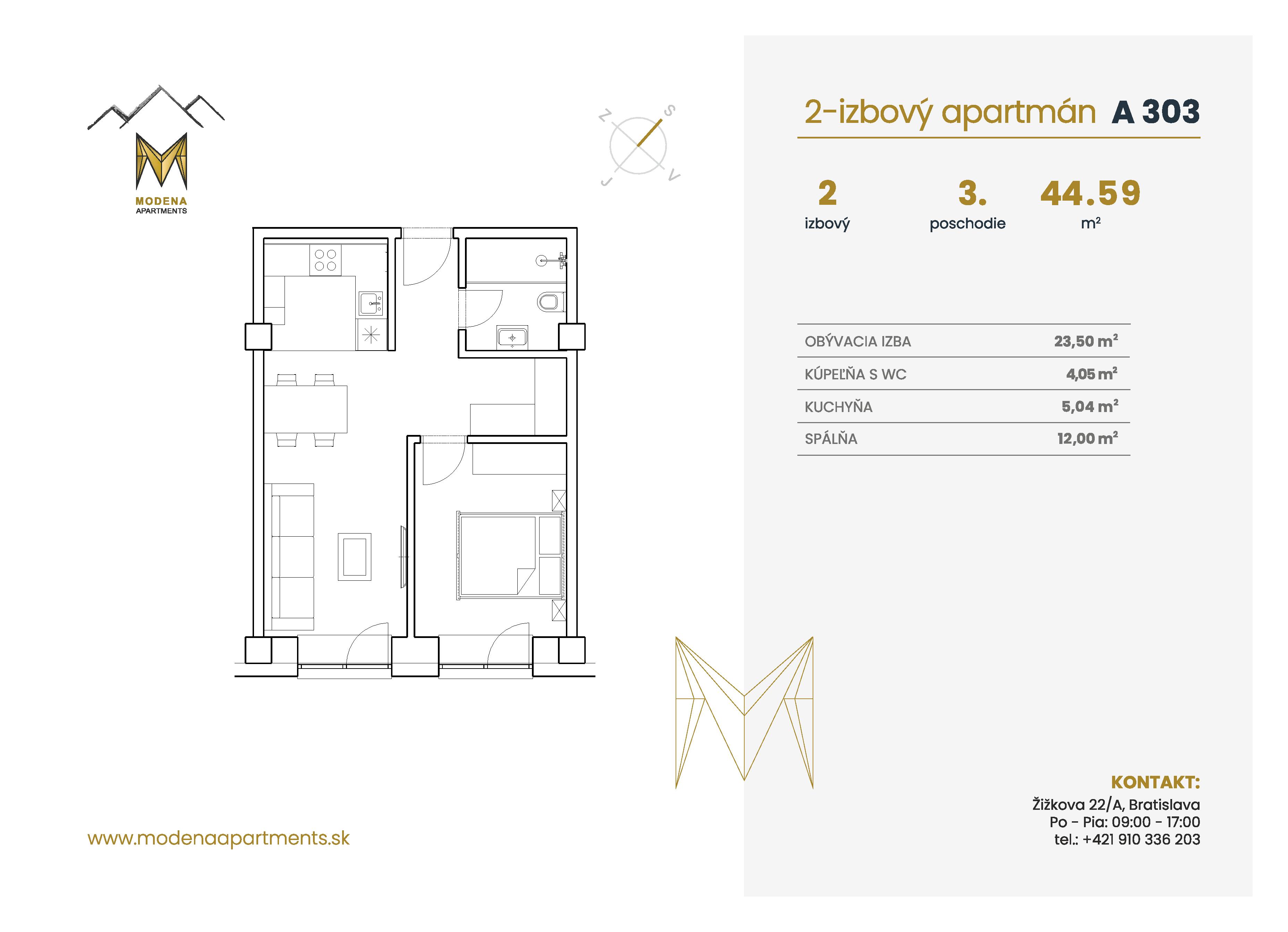 Modena Apartment - A 303 - Pôdorys
