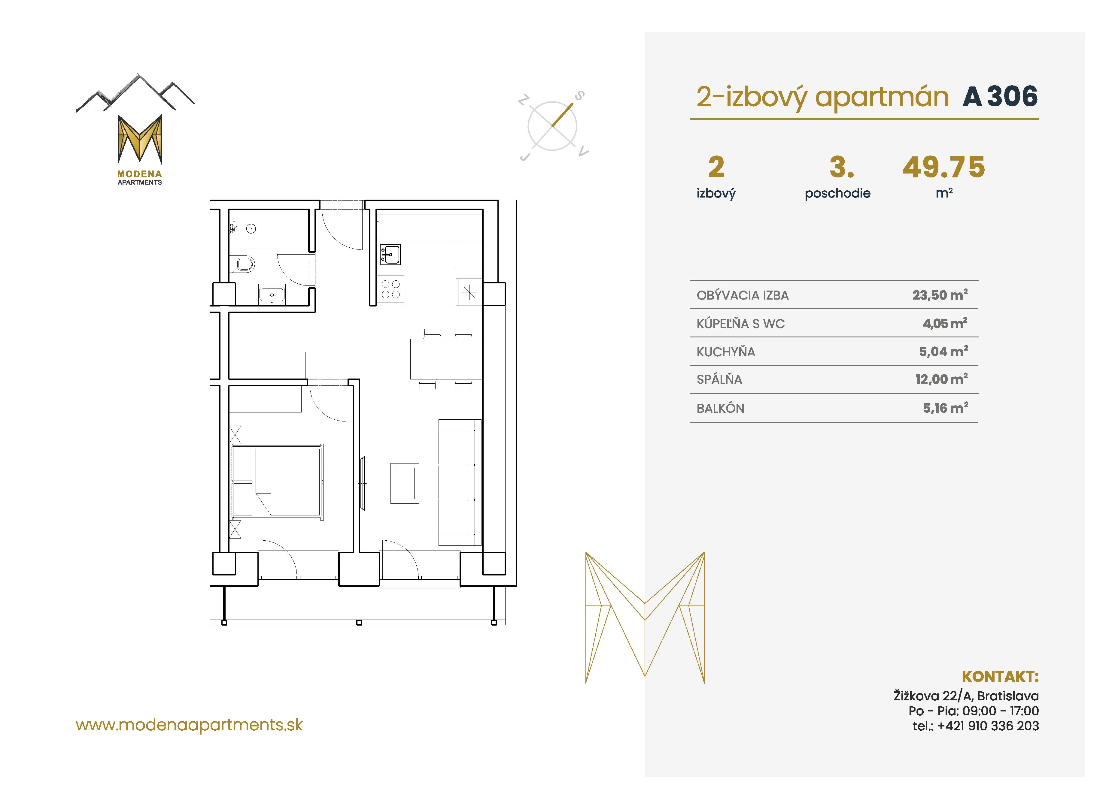 Modena Apartment - A 306 - Pôdorys