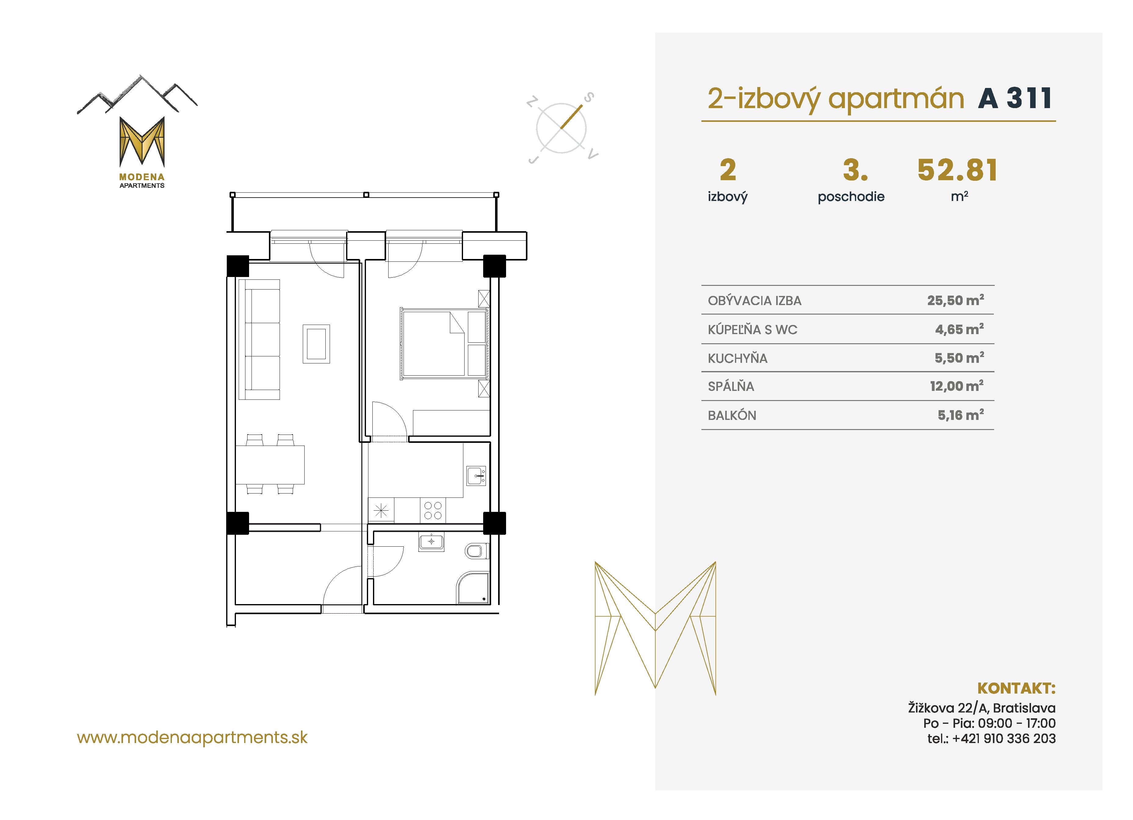 Modena Apartment - A 311 - Pôdorys