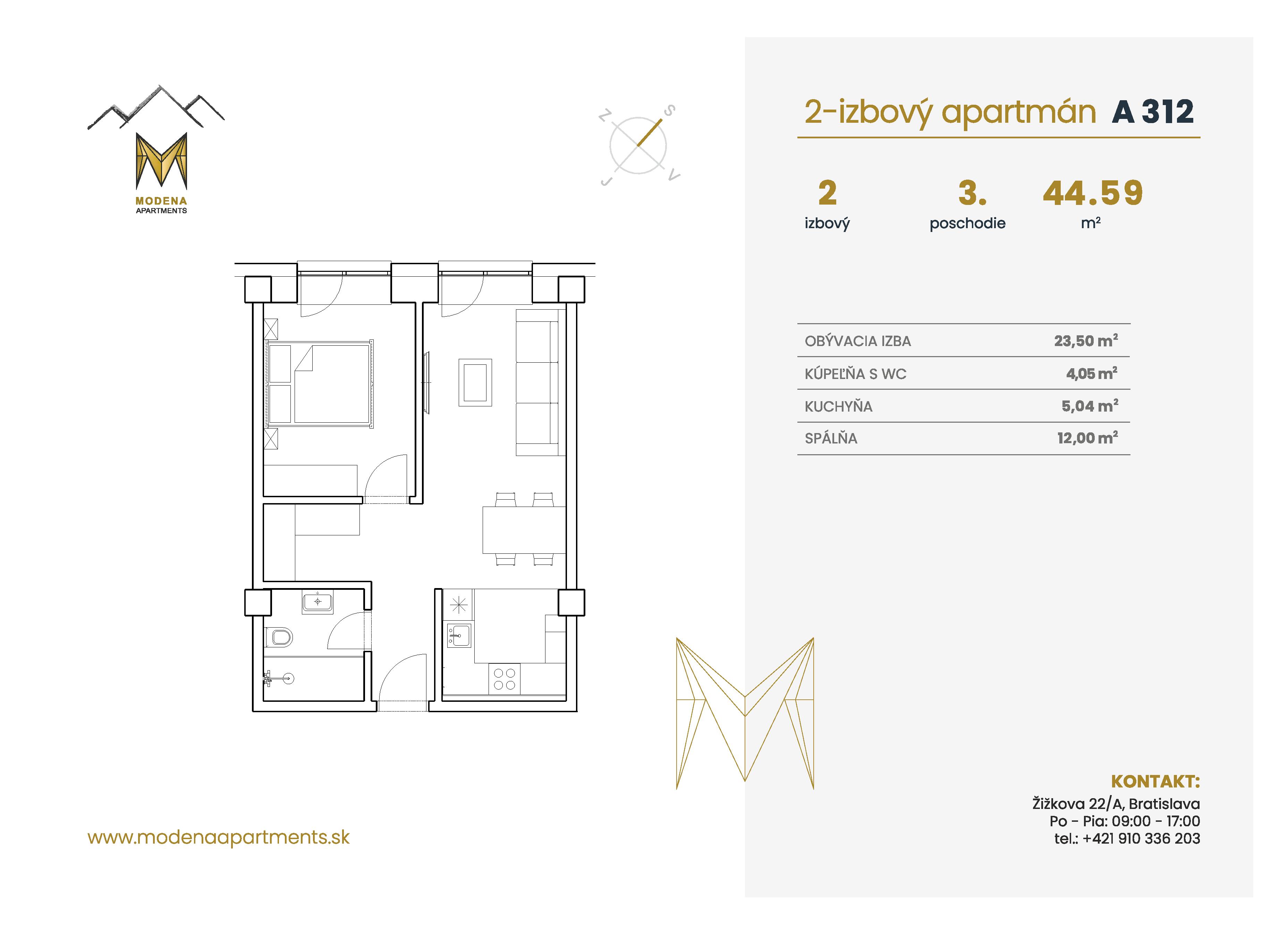 Modena Apartment - A 312 - Pôdorys