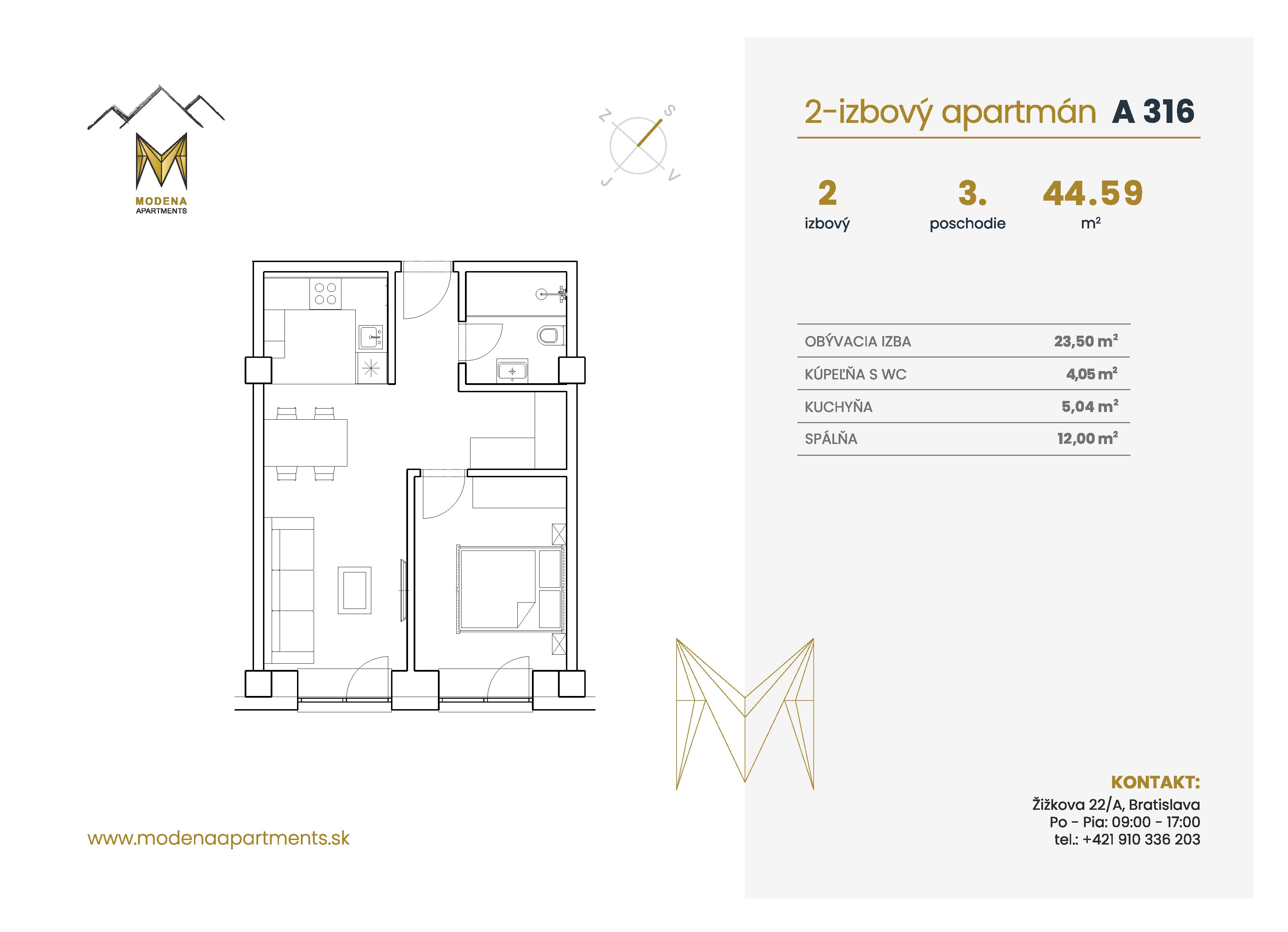 Modena Apartment - A 316 - Pôdorys