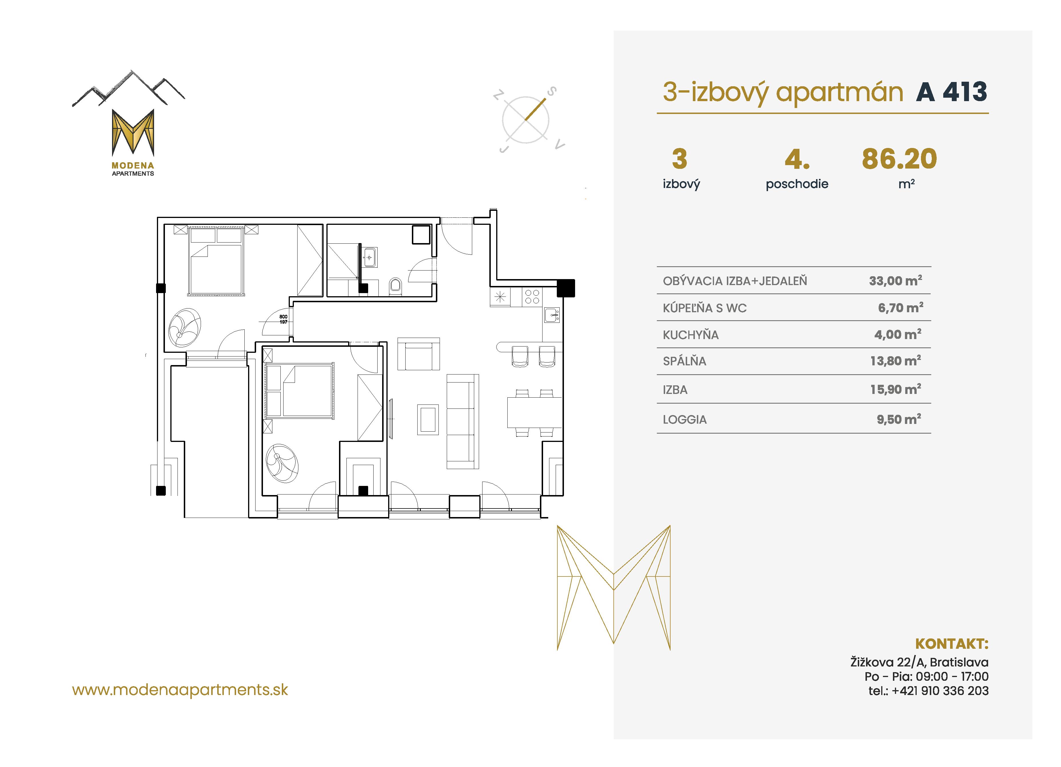 Modena Apartment - A 413 - Pôdorys