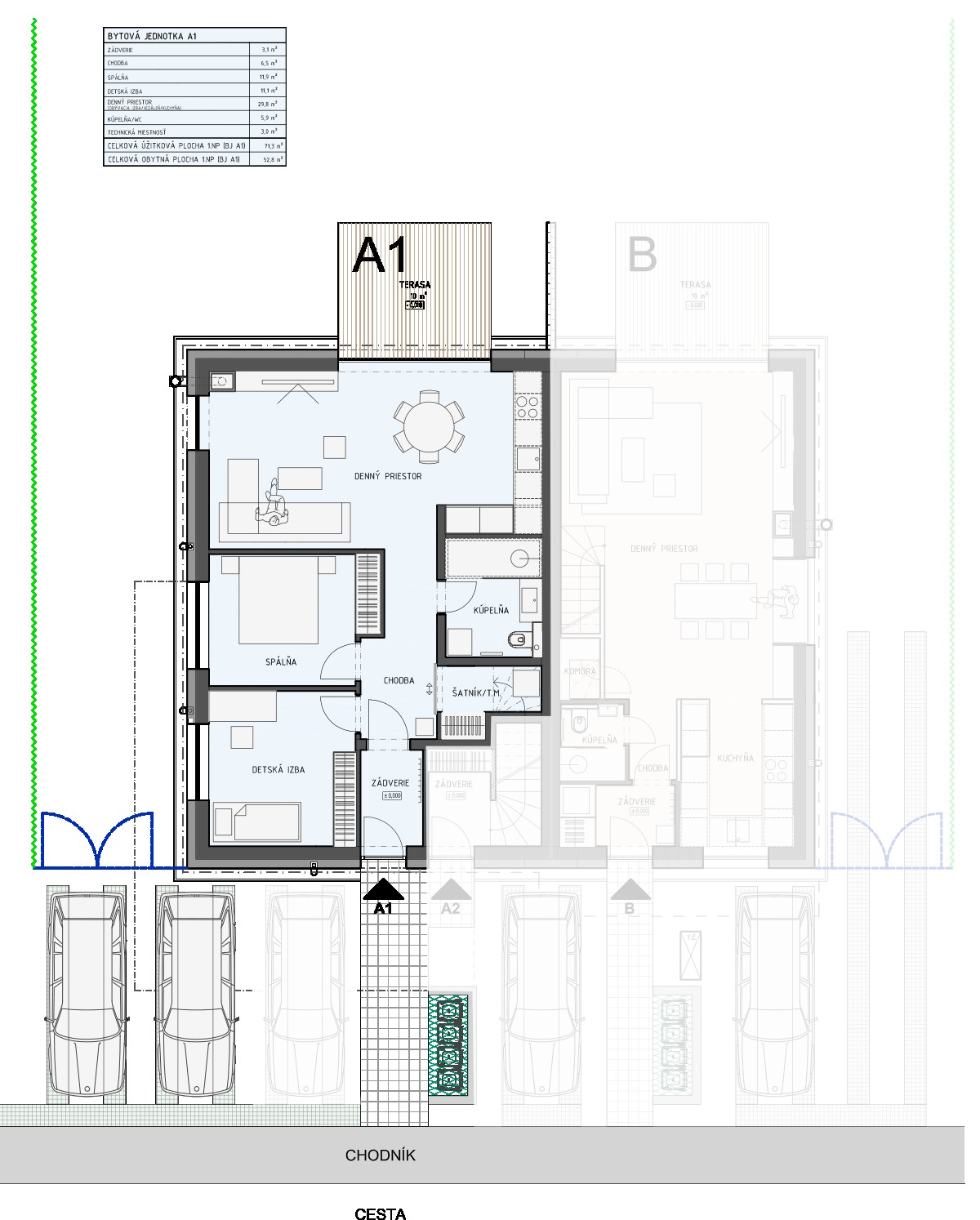 Pri Kaplnke - Byt A1 - Pôdorys