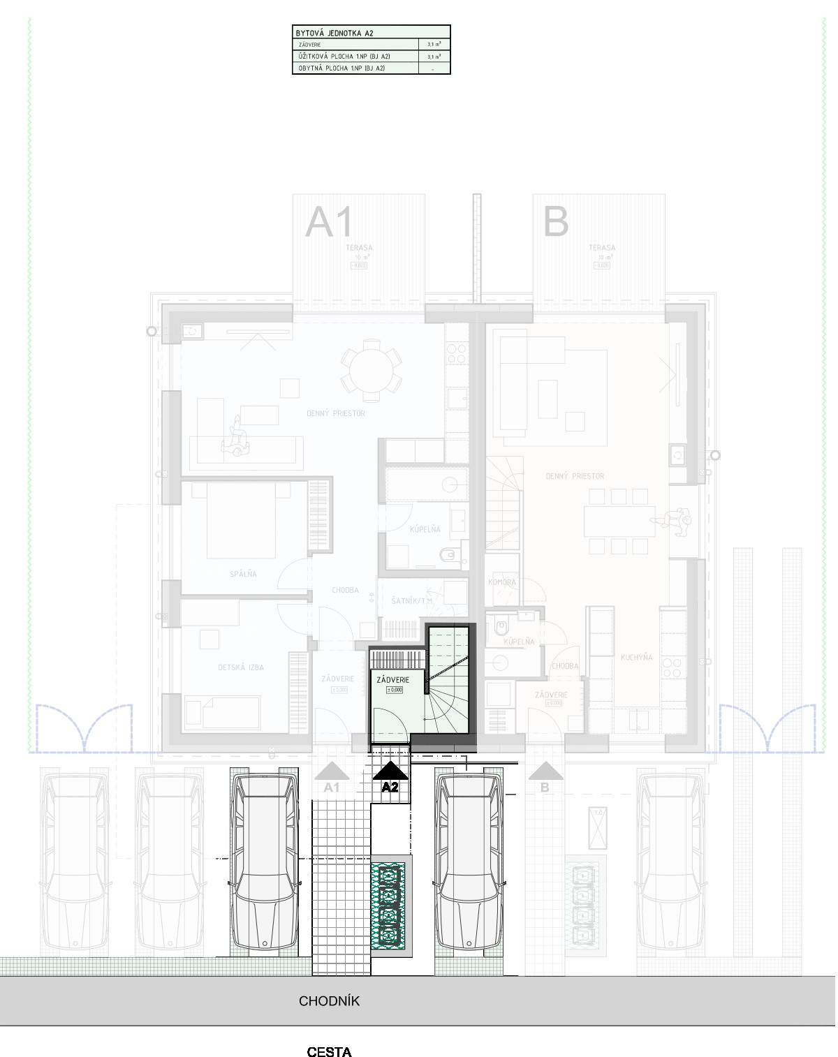 Pri Kaplnke - Byt A2 - Pôdorys