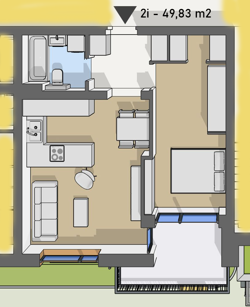 Dostupné bývanie DS - 01 - Pôdorys