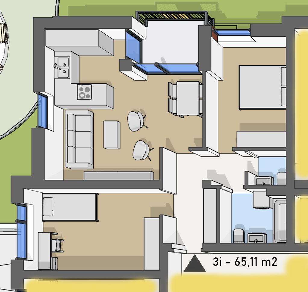 Dostupné bývanie DS - 12 - Pôdorys