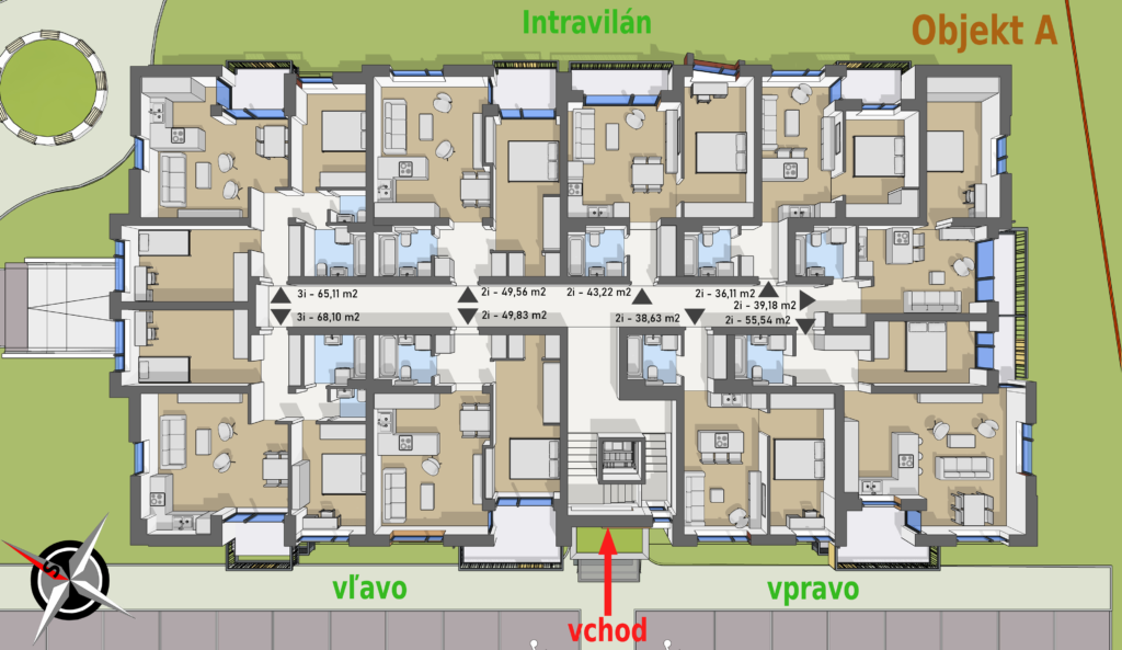 Dostupné bývanie DS - 14 - Pôdorys