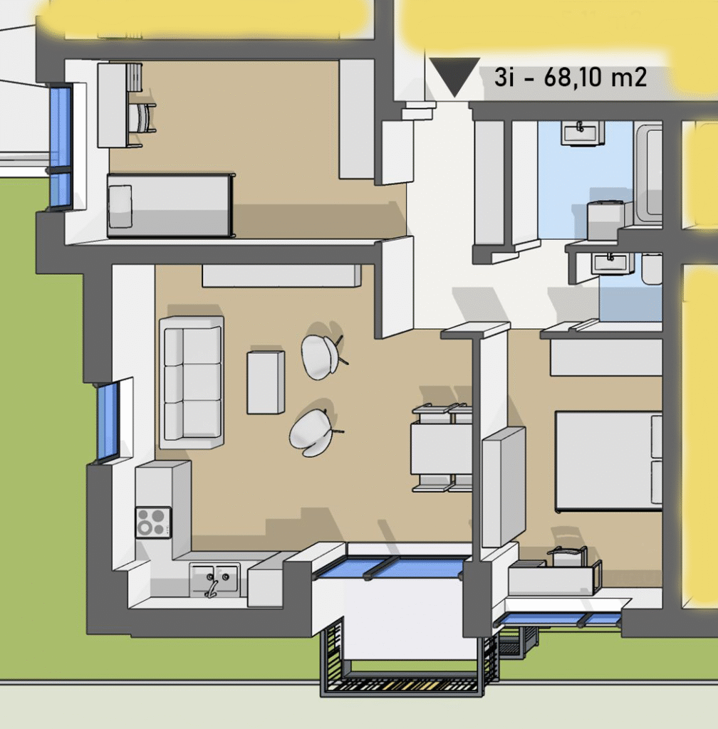 Dostupné bývanie DS - 20 - Pôdorys