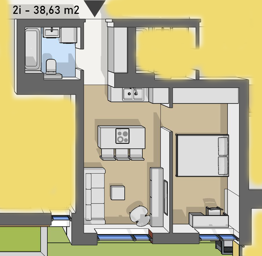 Dostupné bývanie DS - 27 - Pôdorys
