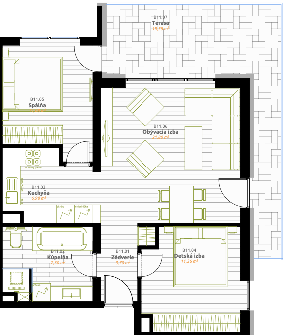 IDEAL Homes - D.01 - Pôdorys
