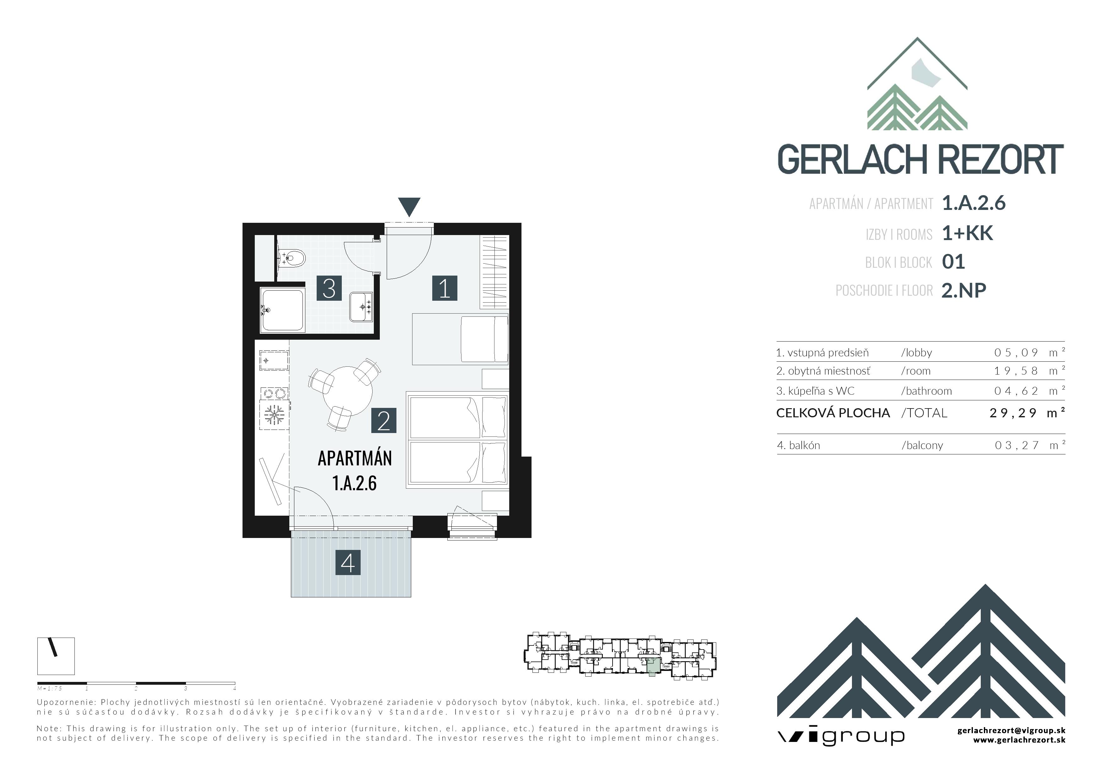 Gerlach Rezort - 1.A.2.6 - Pôdorys