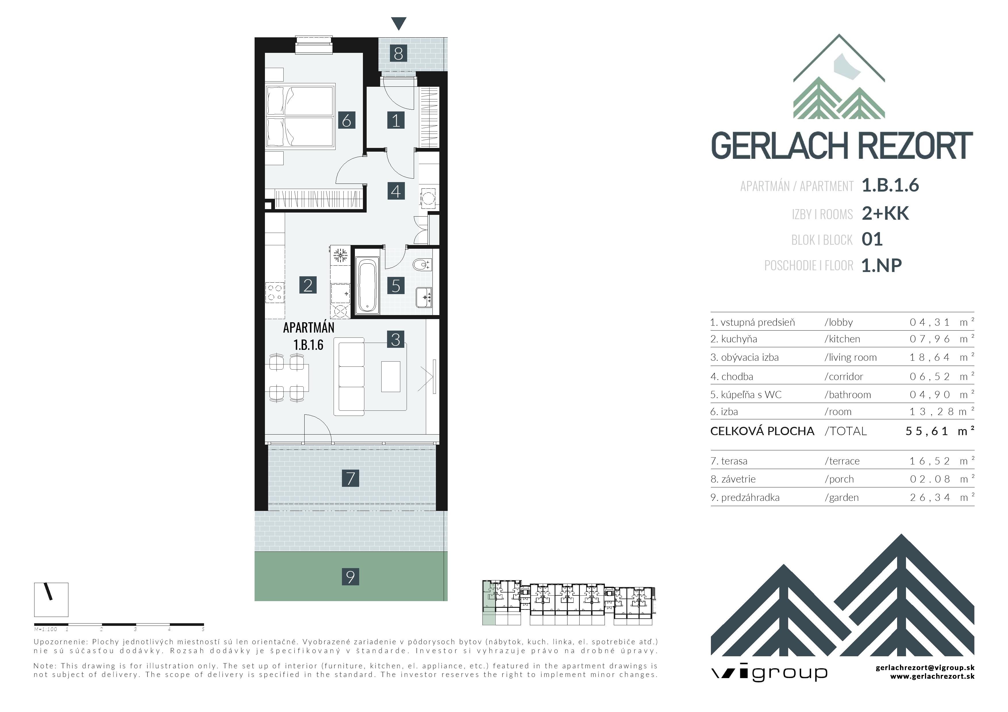 Gerlach Rezort - 1.B.1.6 - Pôdorys