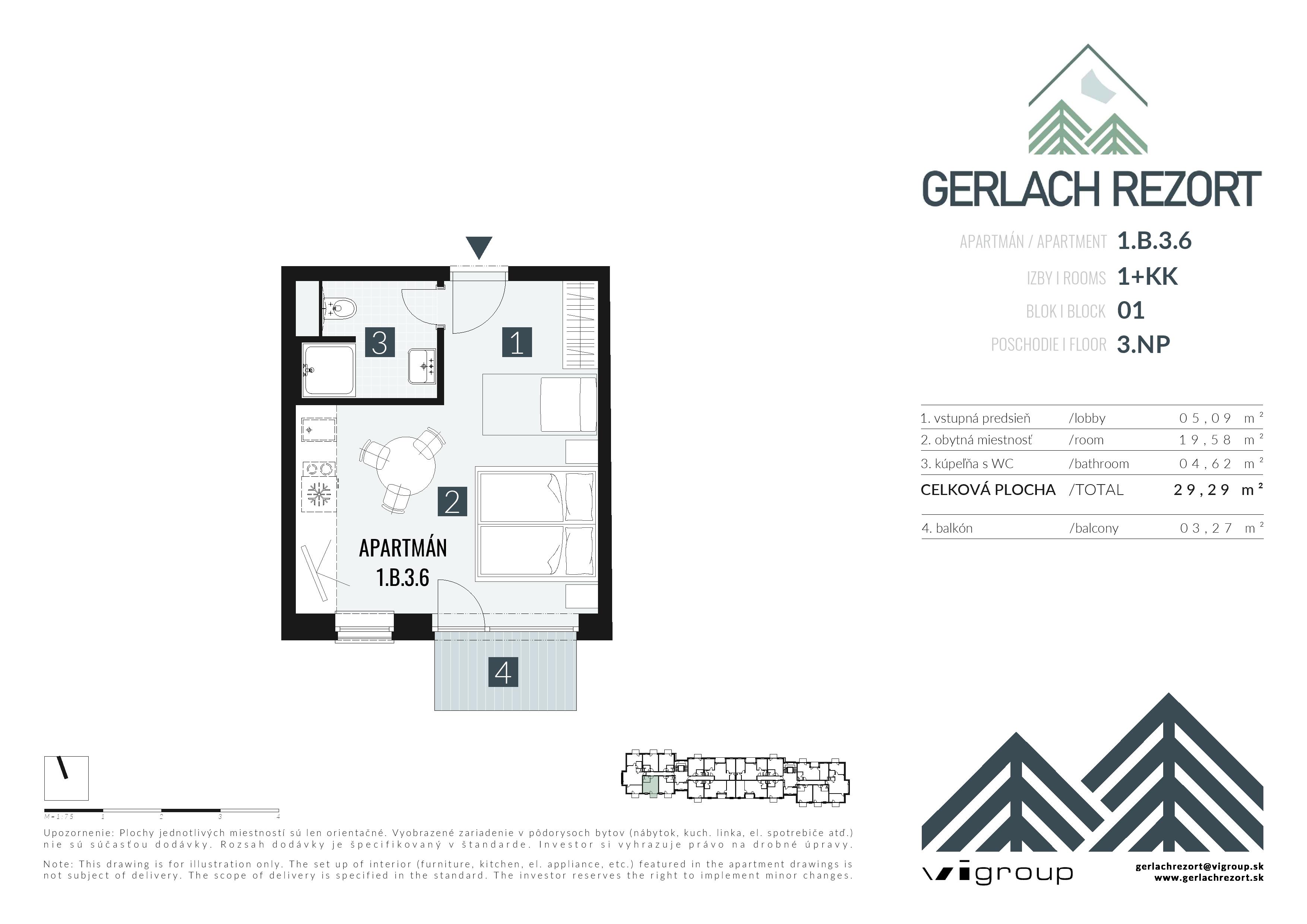 Gerlach Rezort - 1.B.3.6 - Pôdorys