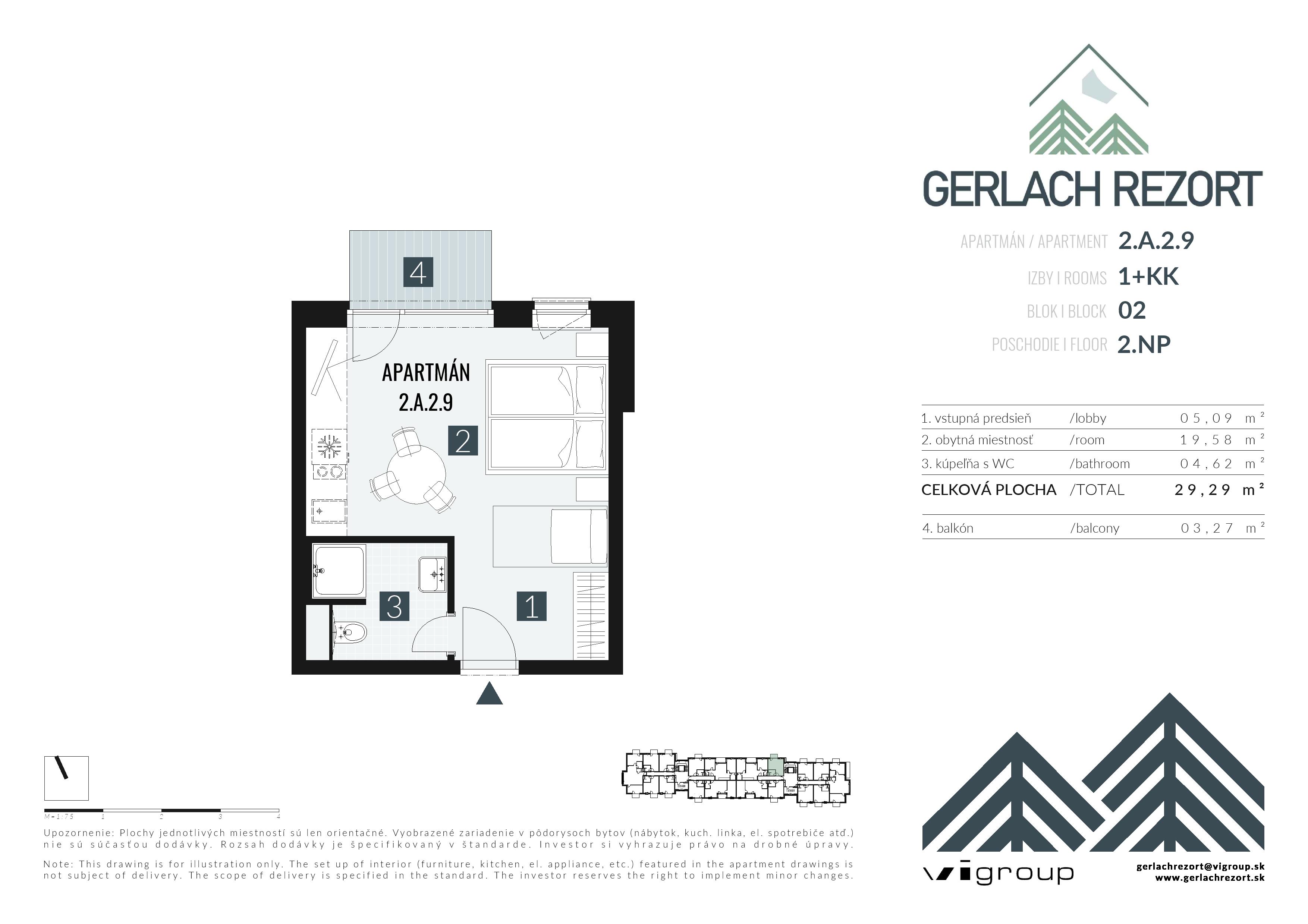 Gerlach Rezort - 2.A.2.9 - Pôdorys