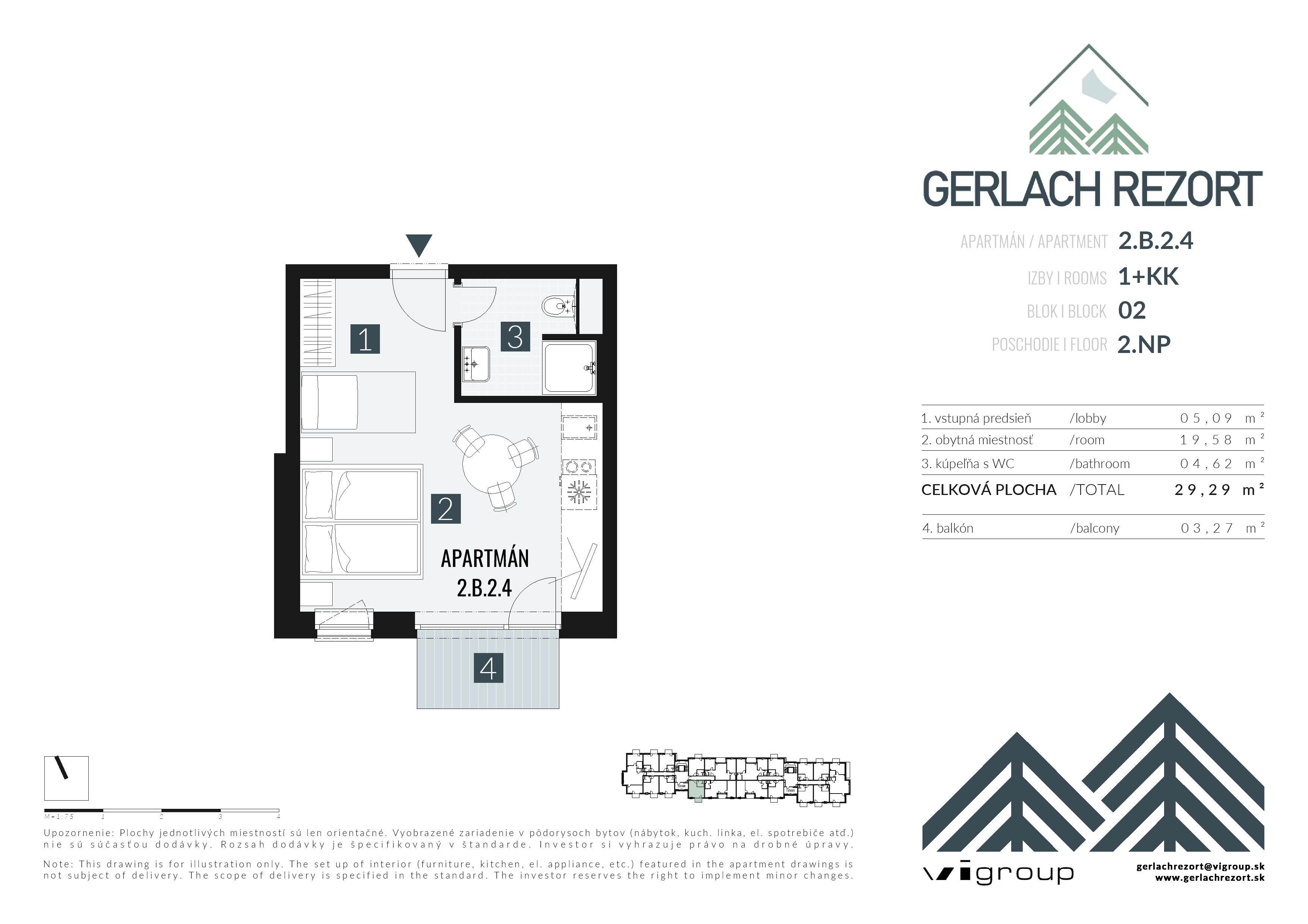 Gerlach Rezort - 2.B.2.4 - Pôdorys