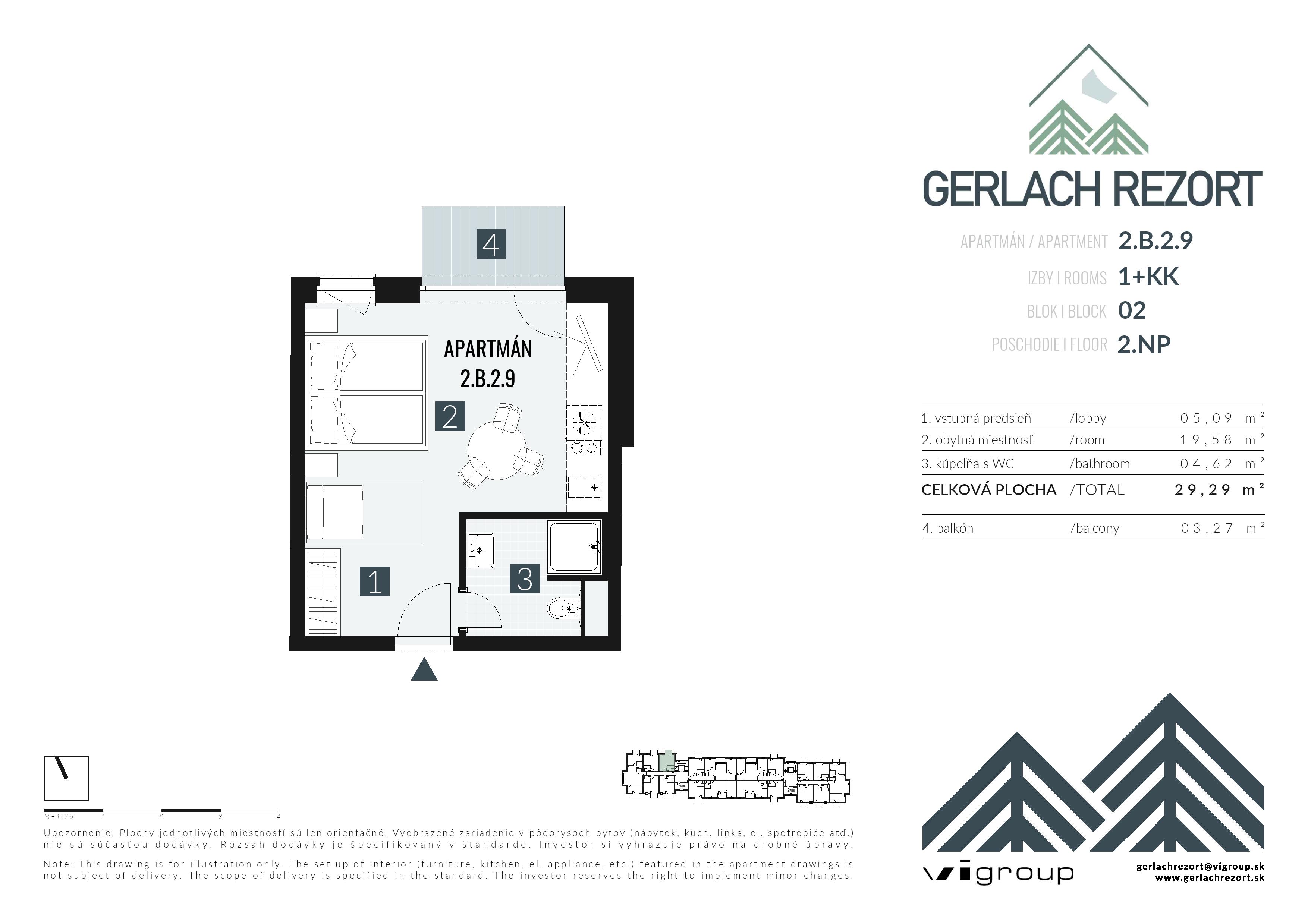 Gerlach Rezort - 2.B.2.9 - Pôdorys