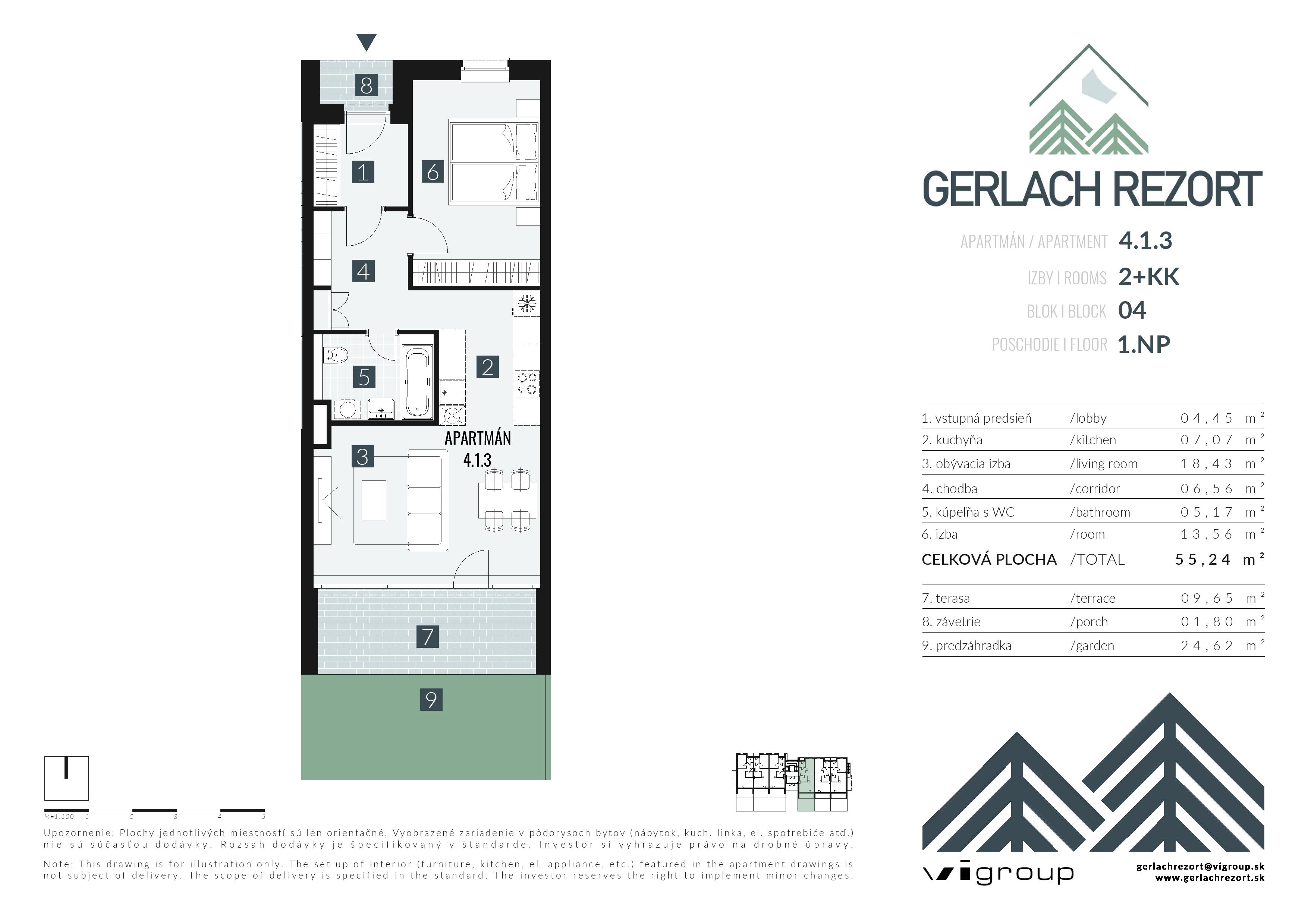 Gerlach Rezort - 4.1.3 - Pôdorys