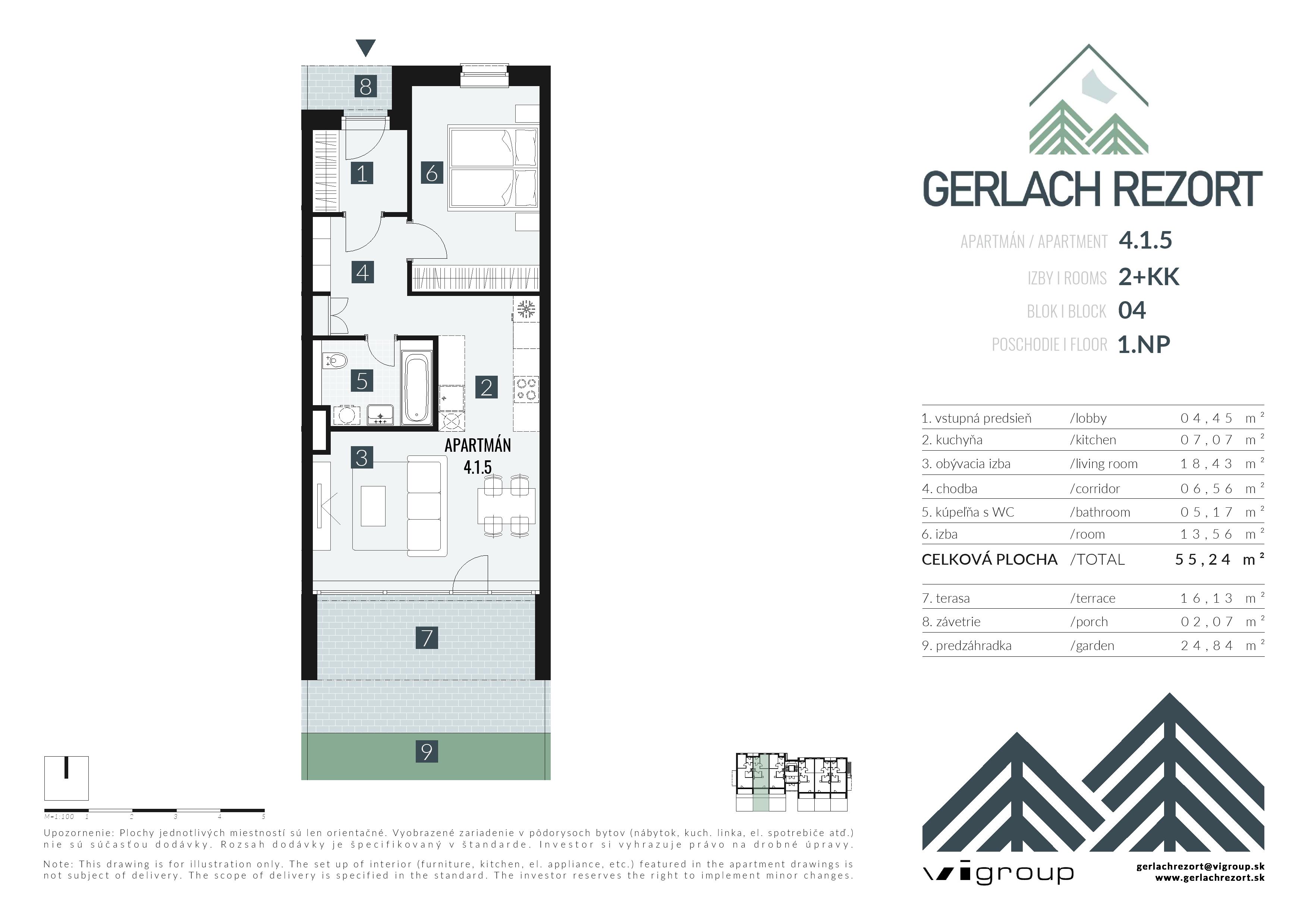 Gerlach Rezort - 4.1.5 - Pôdorys