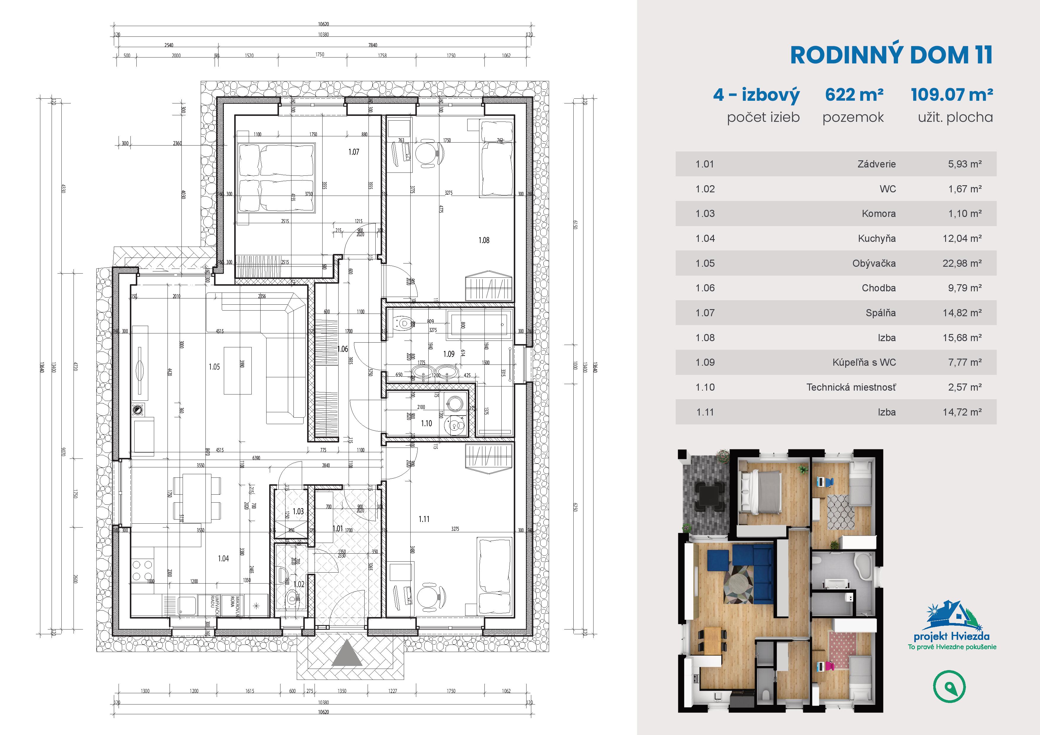 projekt Hviezda - 11 - Pôdorys
