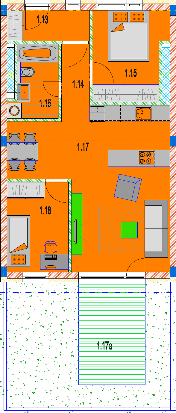 MK Rezidencia - B 1.1 - Pôdorys