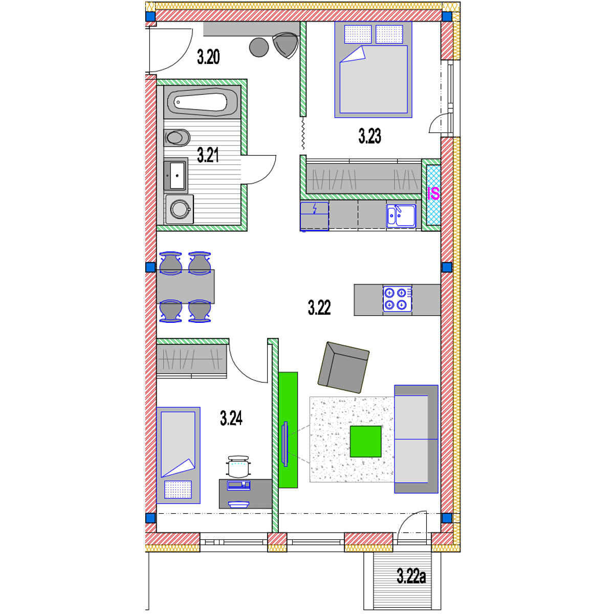 MK Rezidencia - B 3.5 - Pôdorys