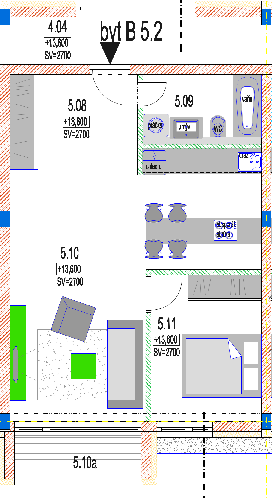 MK Rezidencia - B 5.2 - Pôdorys