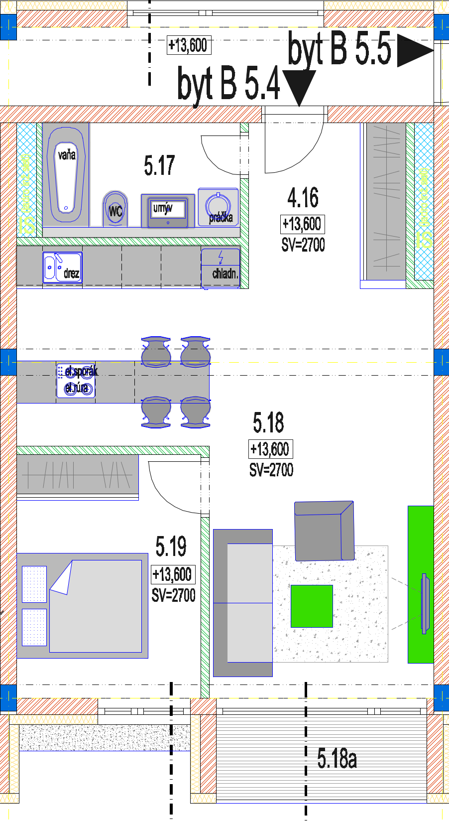 MK Rezidencia - B 5.4 - Pôdorys