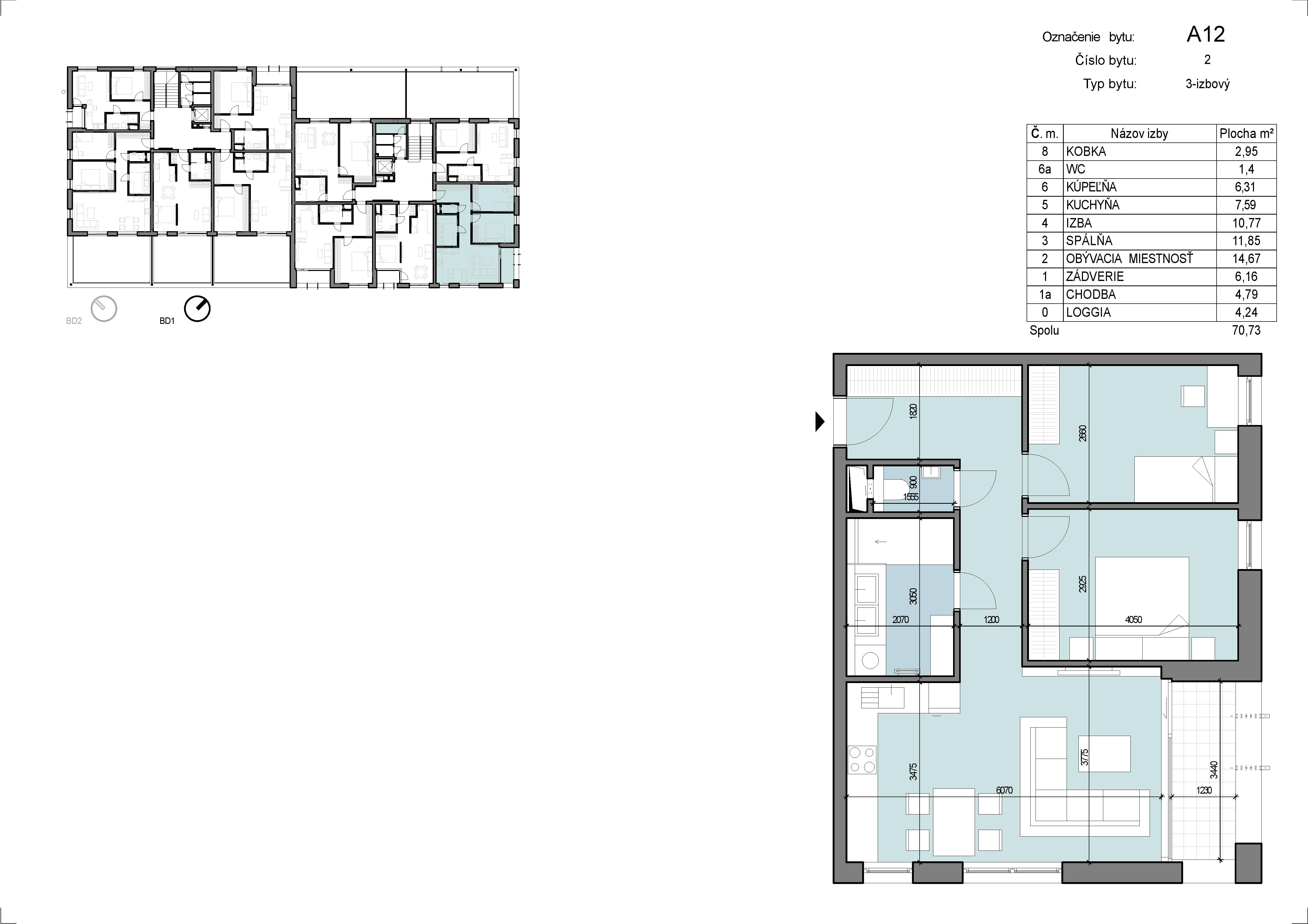 Zábreh Ilava - A12 - Pôdorys