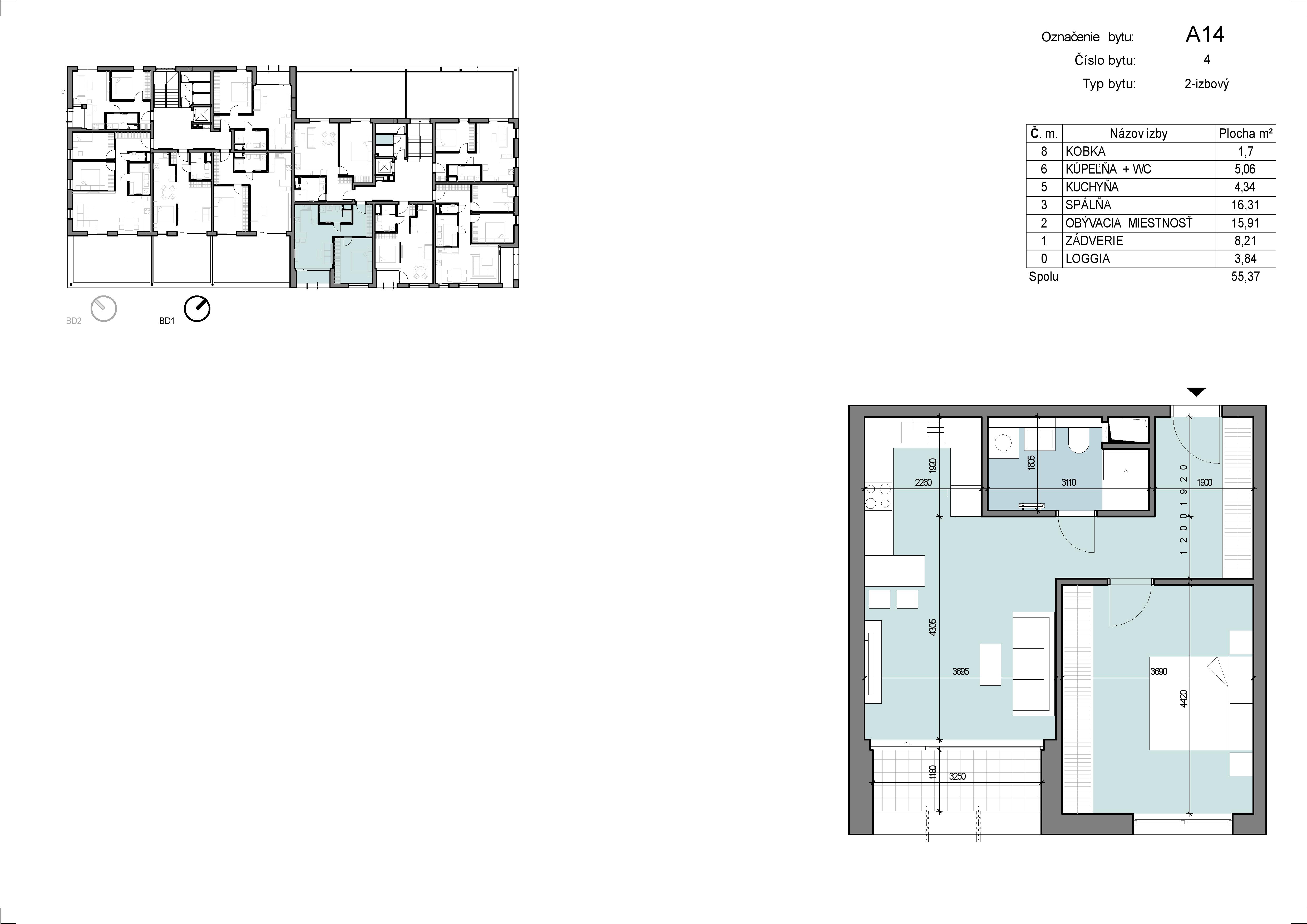 Zábreh Ilava - A14 - Pôdorys