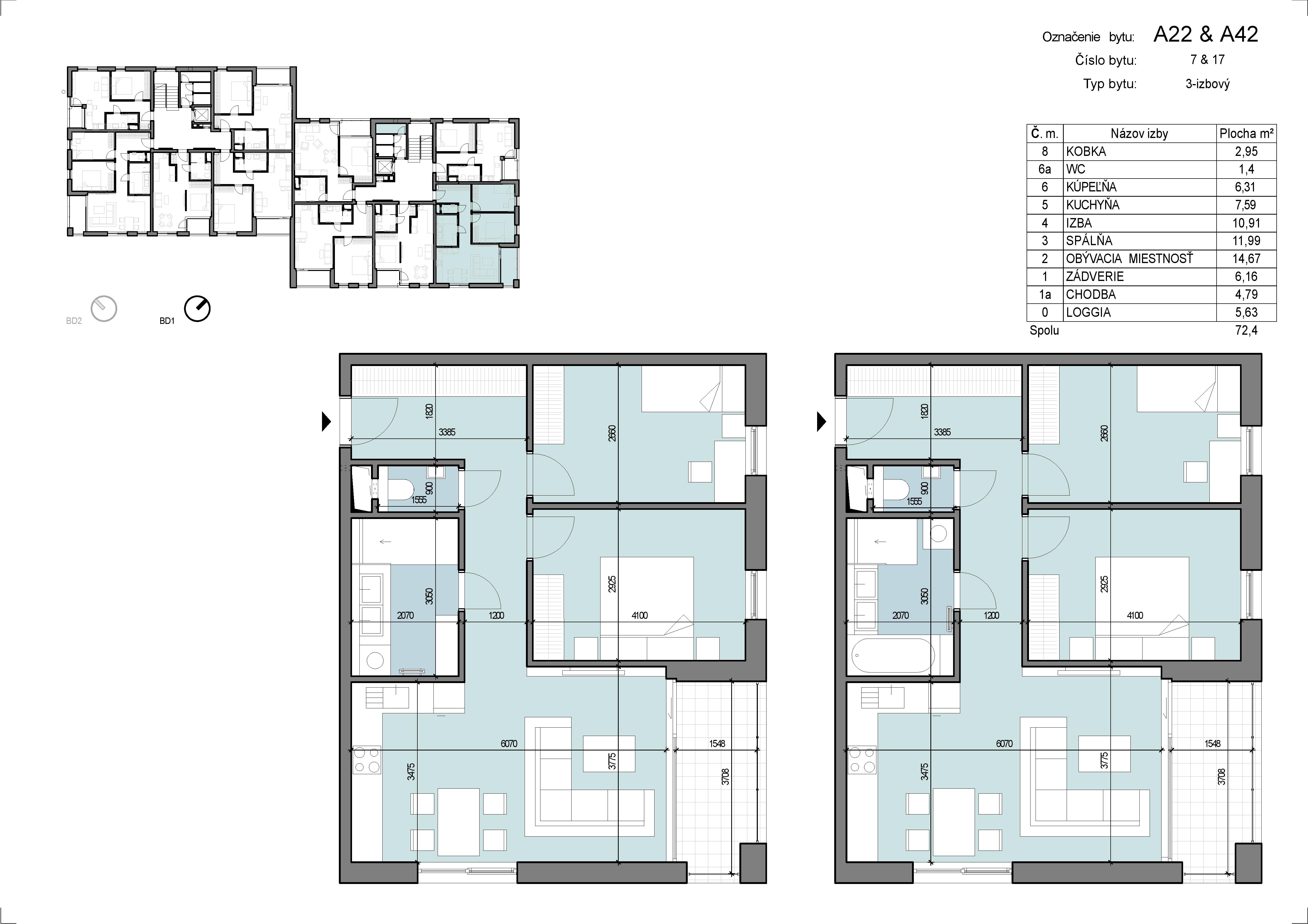 Zábreh Ilava - A22 - Pôdorys