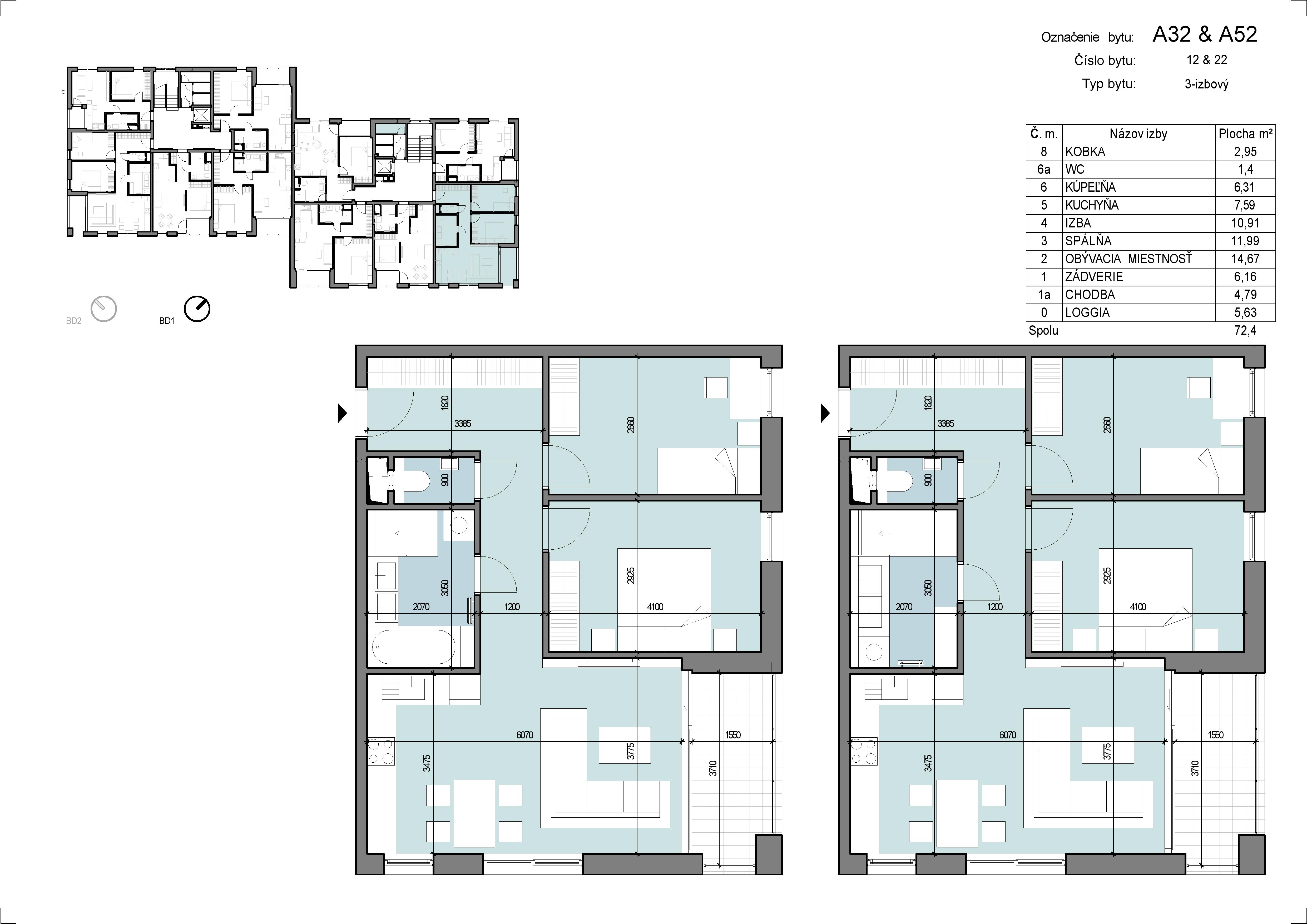 Zábreh Ilava - A32 - Pôdorys