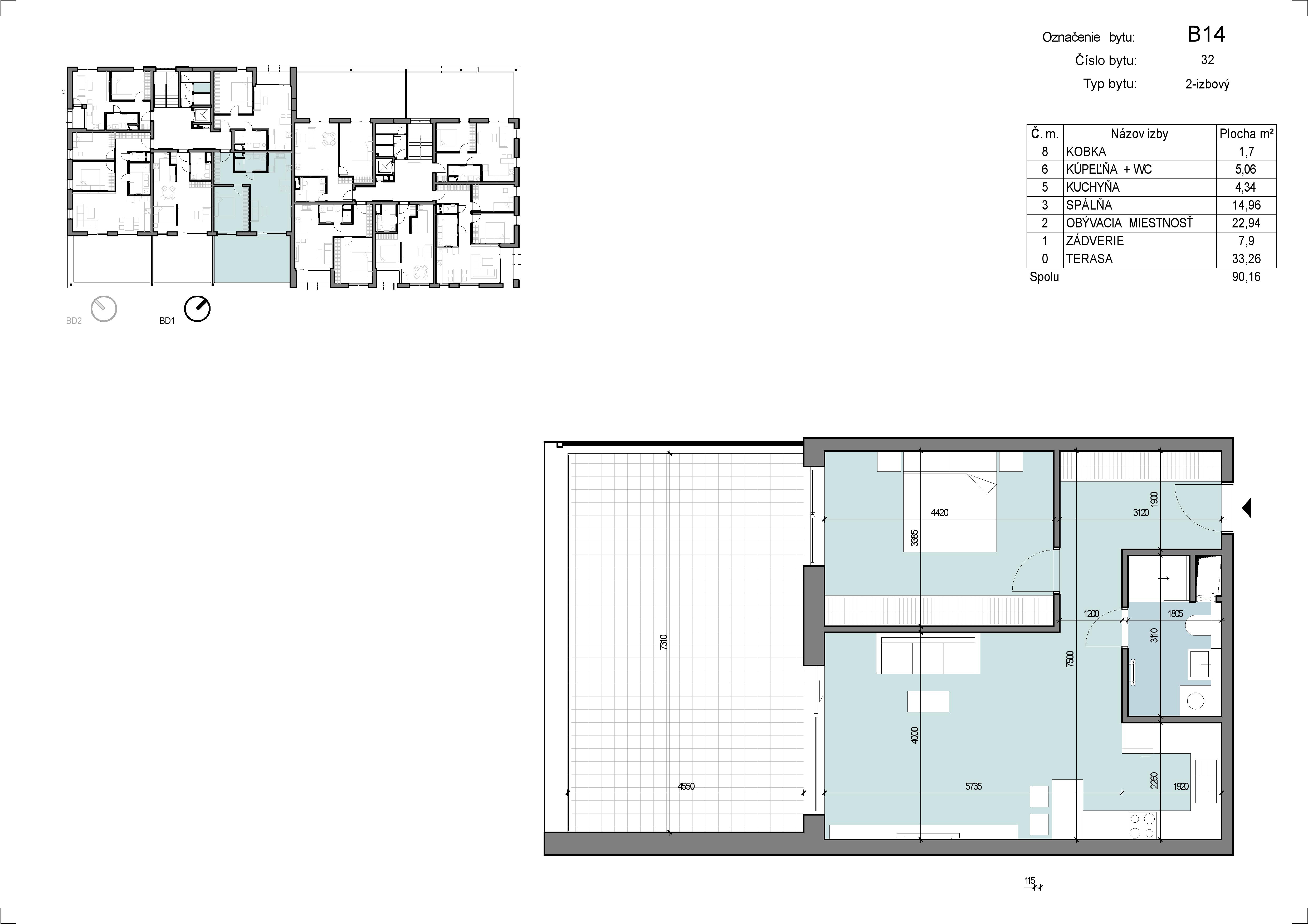 Zábreh Ilava - B14 - Pôdorys