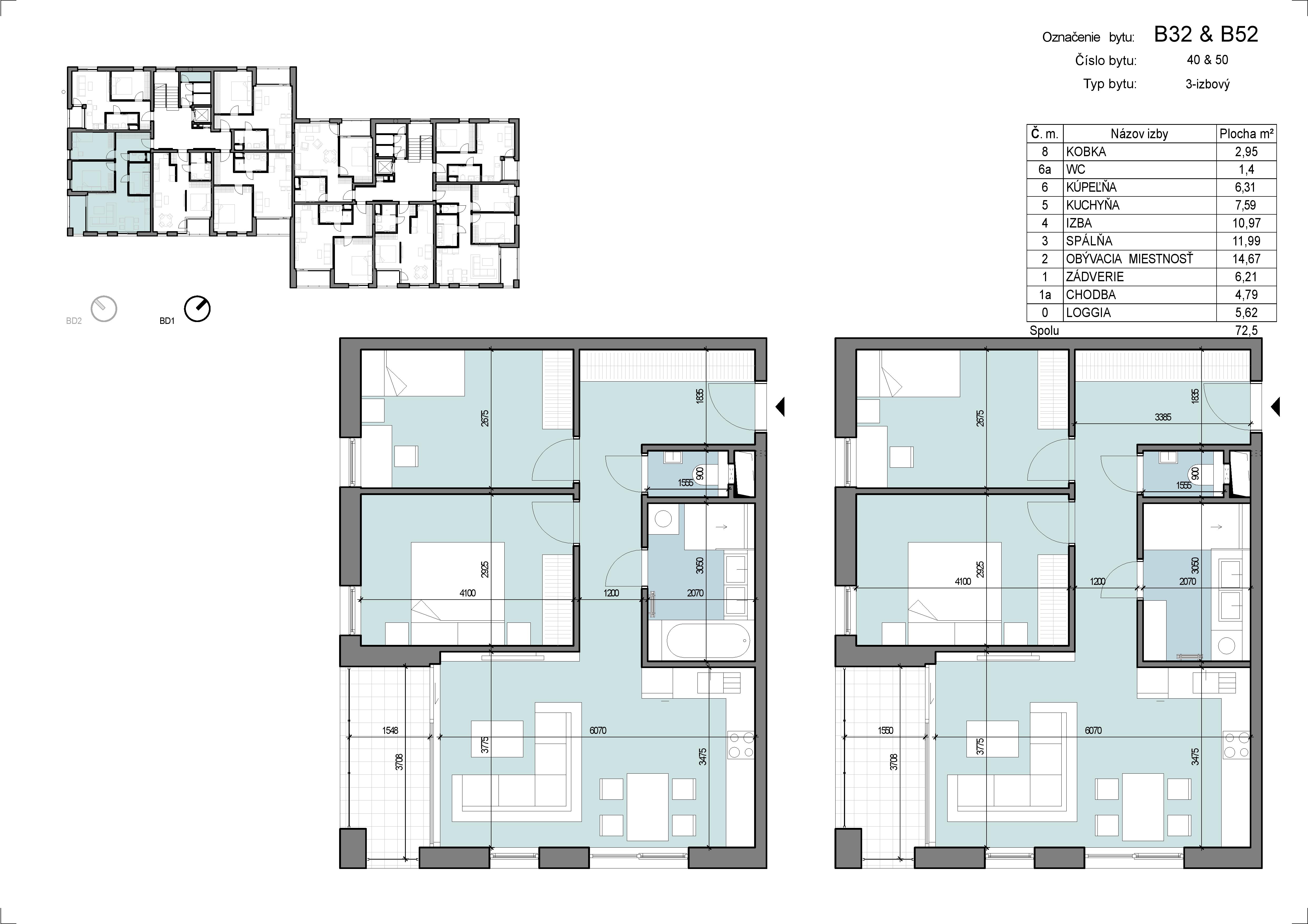 Zábreh Ilava - B32 - Pôdorys