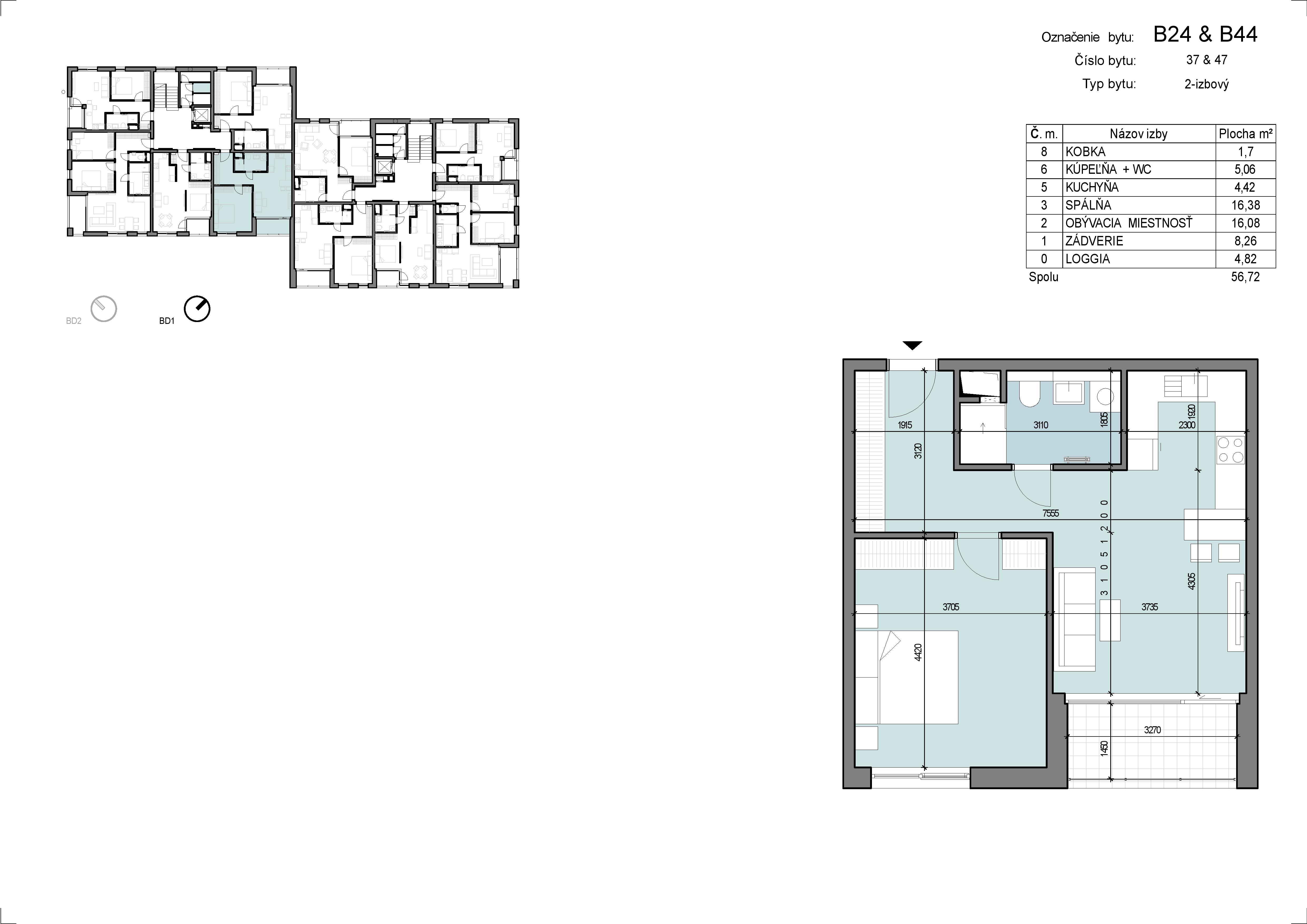 Zábreh Ilava - B44 - Pôdorys