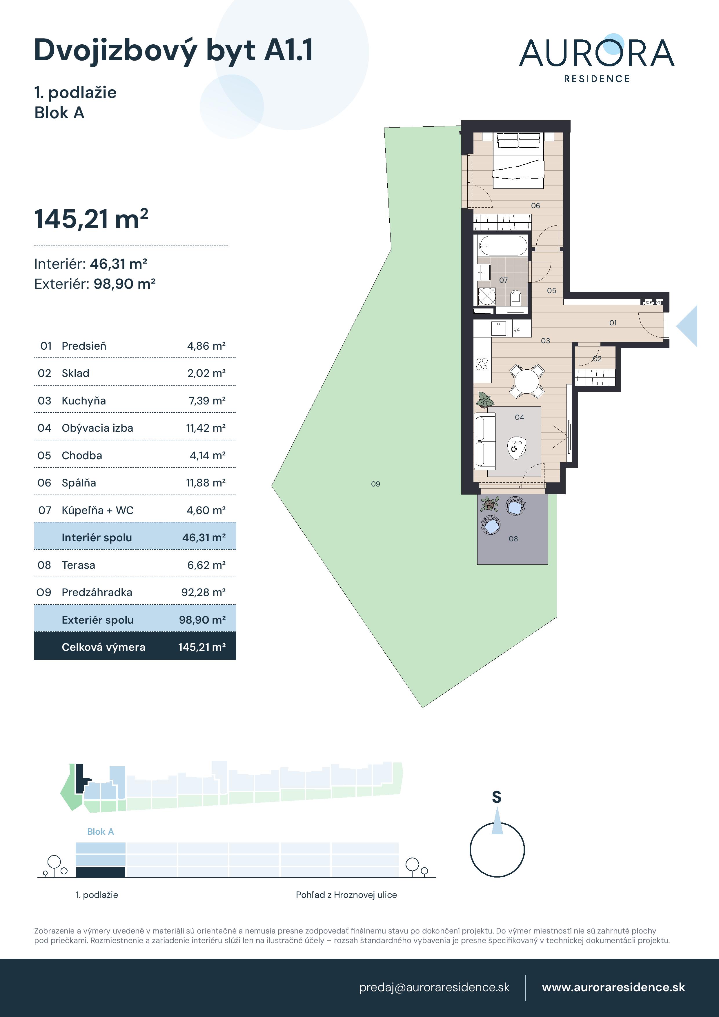 Aurora Residence - A1.1 - Pôdorys