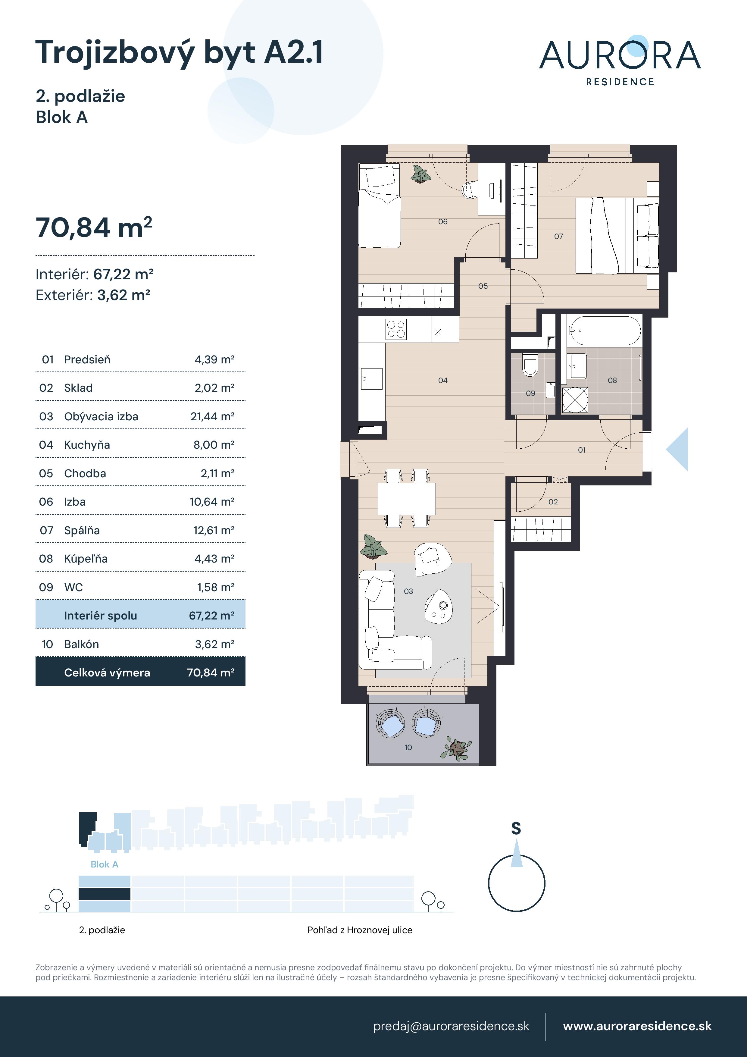 Aurora Residence - A2.1 - Pôdorys