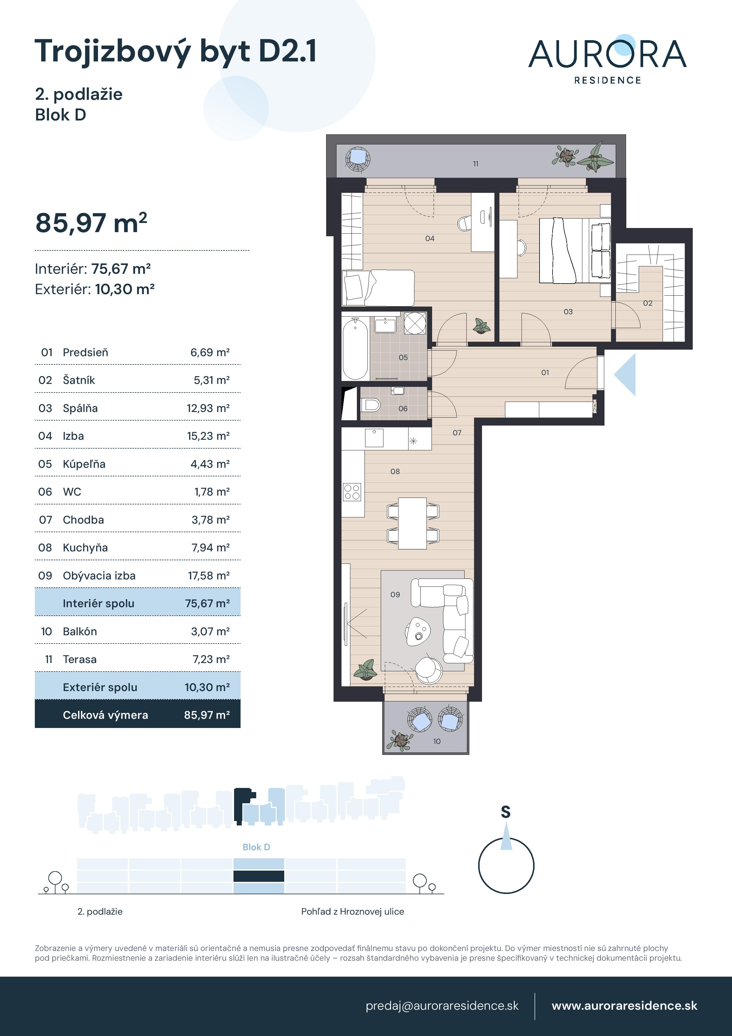 Aurora Residence - D2.1 - Pôdorys
