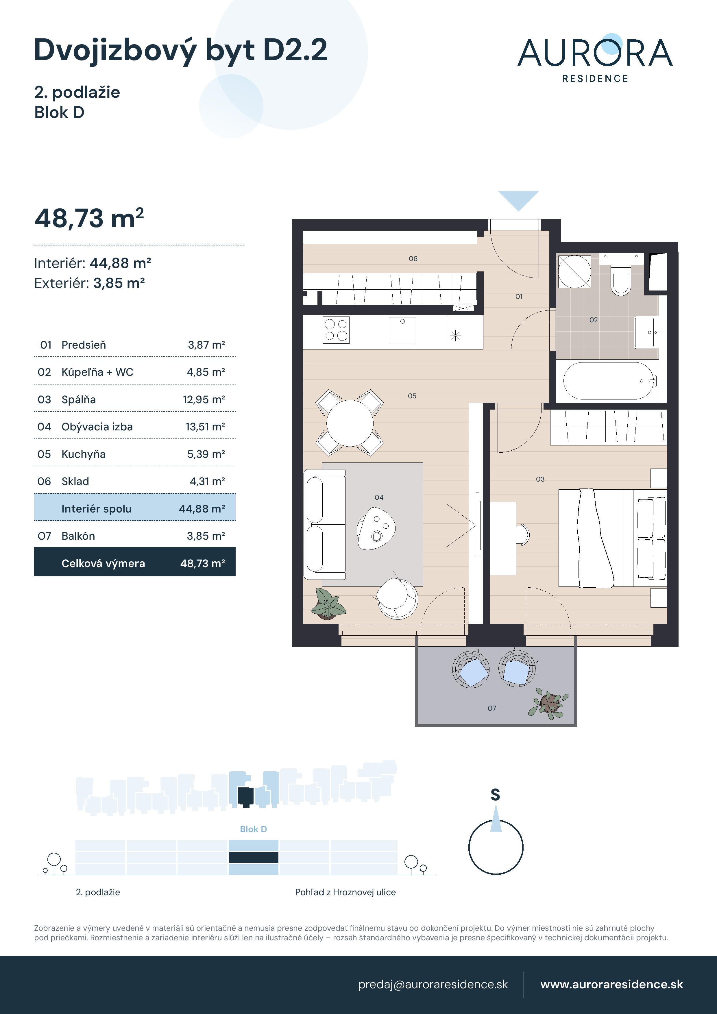 Aurora Residence - D2.2 - Pôdorys