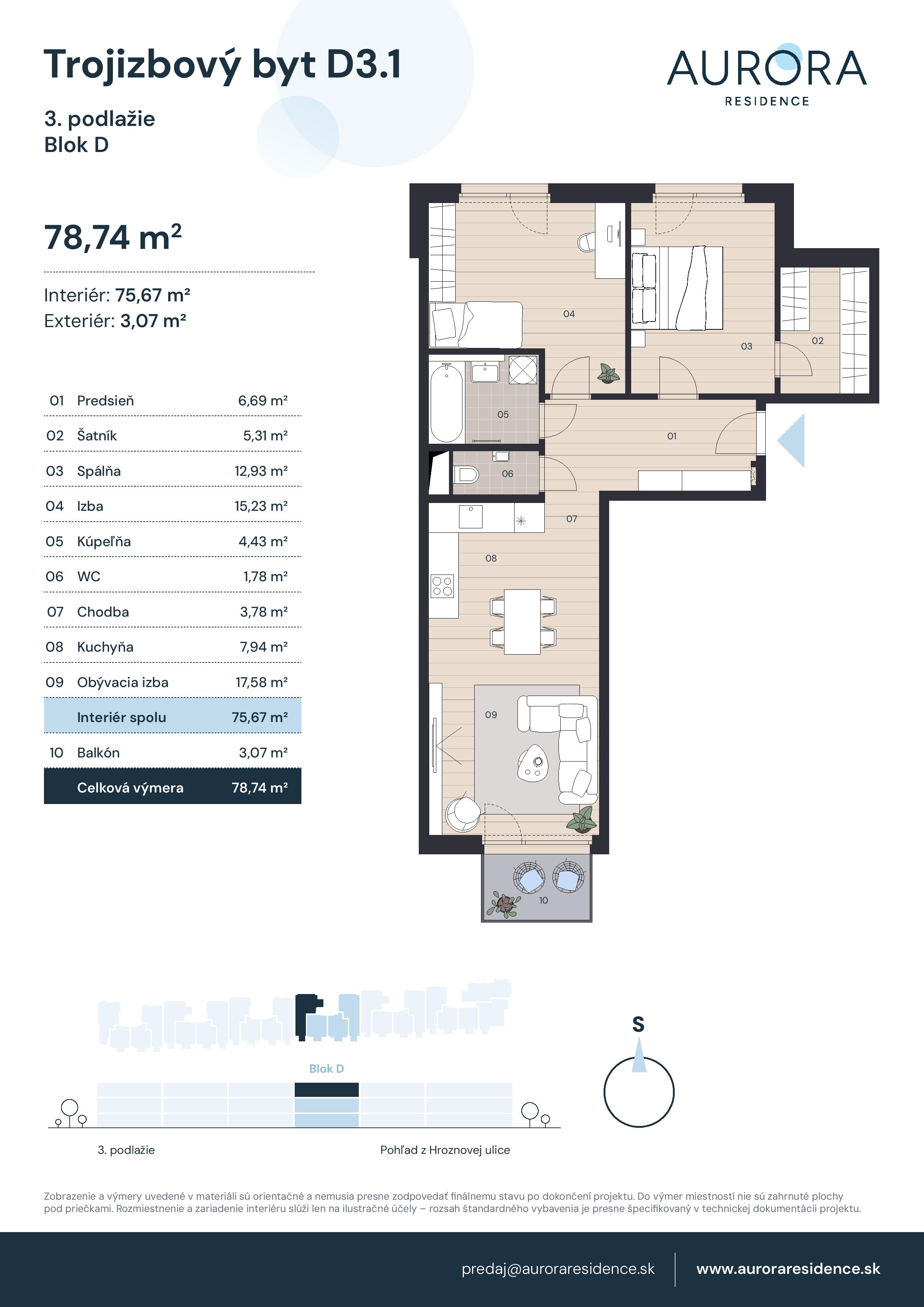 Aurora Residence - D3.1 - Pôdorys