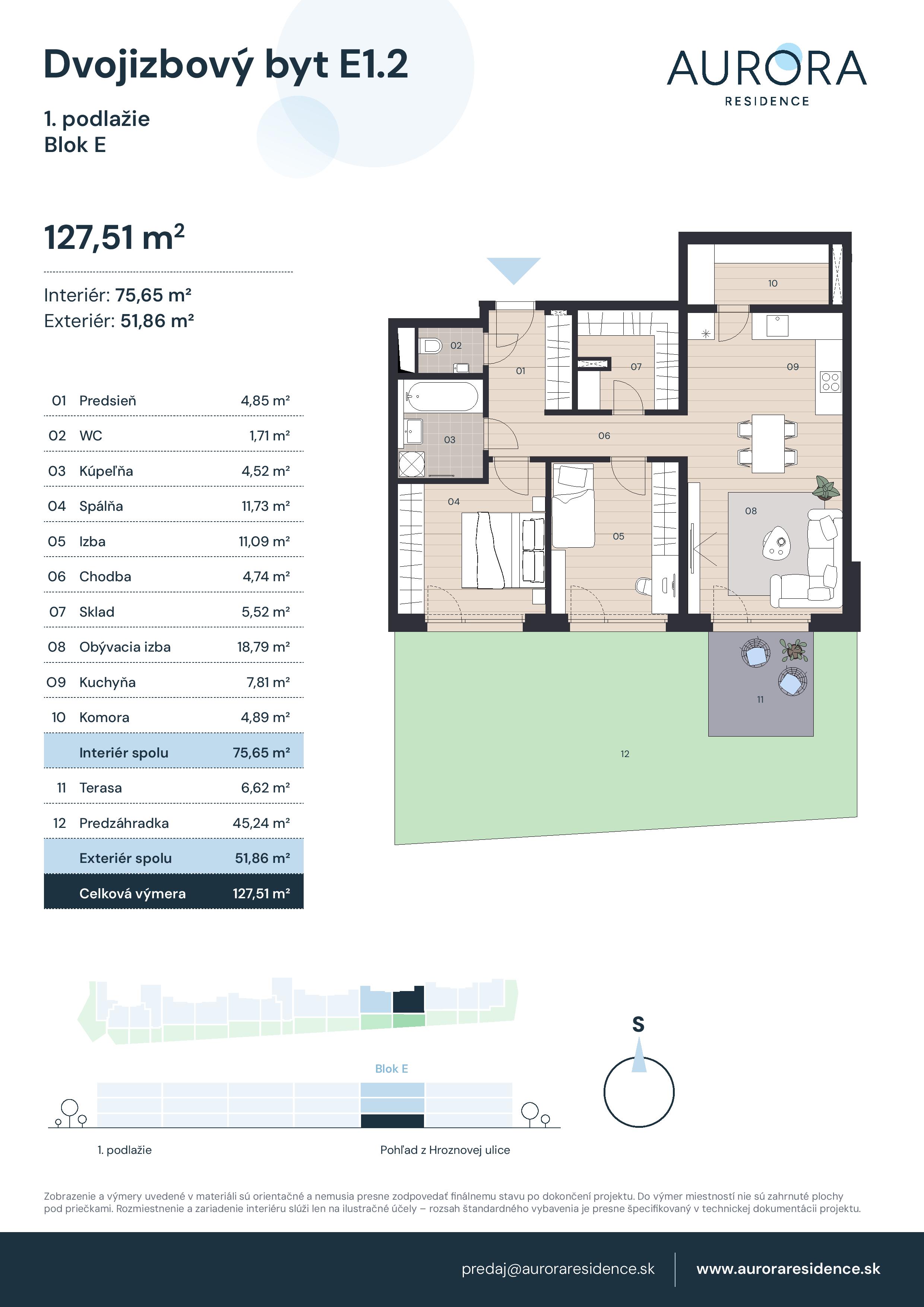 Aurora Residence - E1.2 - Pôdorys