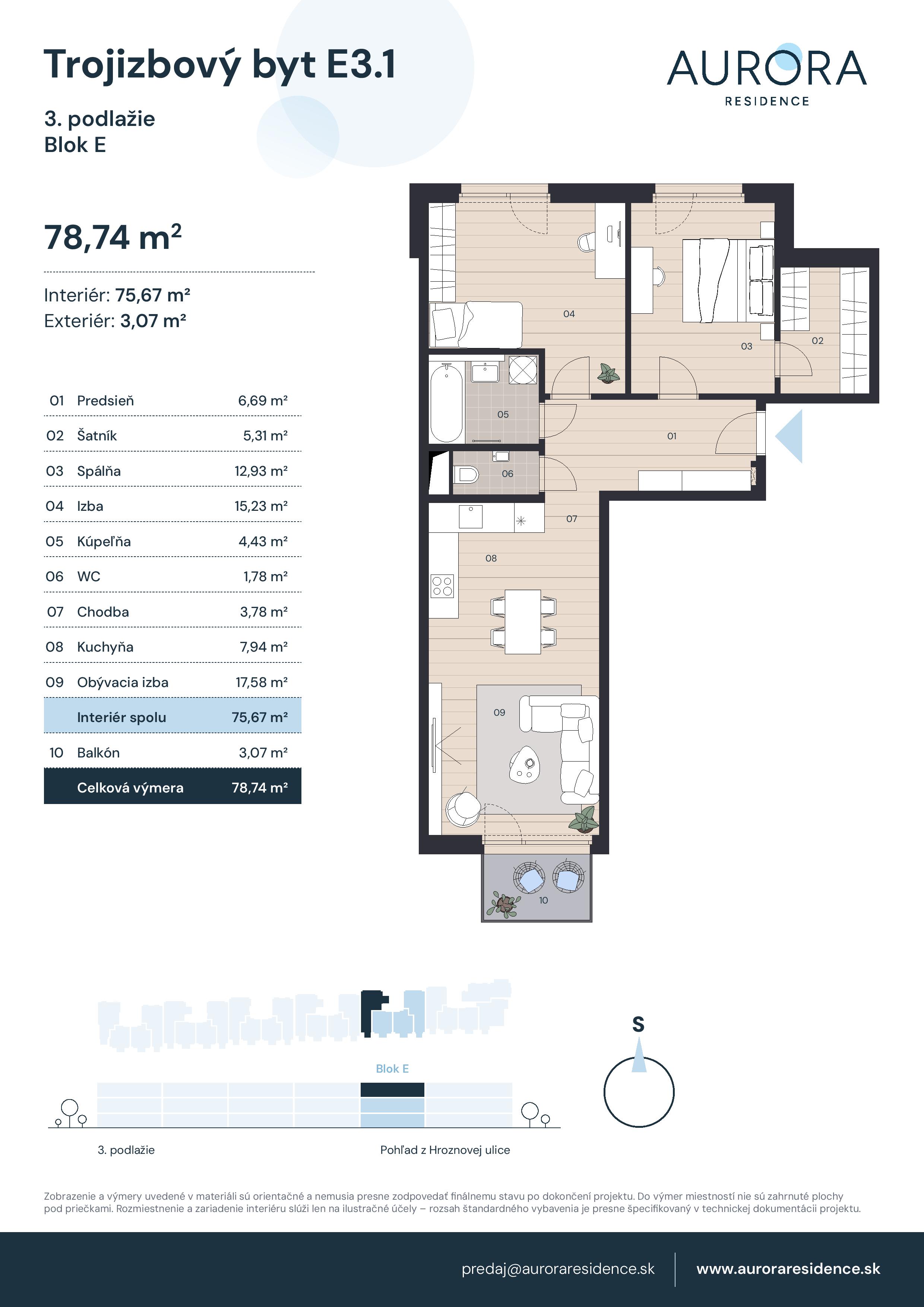 Aurora Residence - E3.1 - Pôdorys