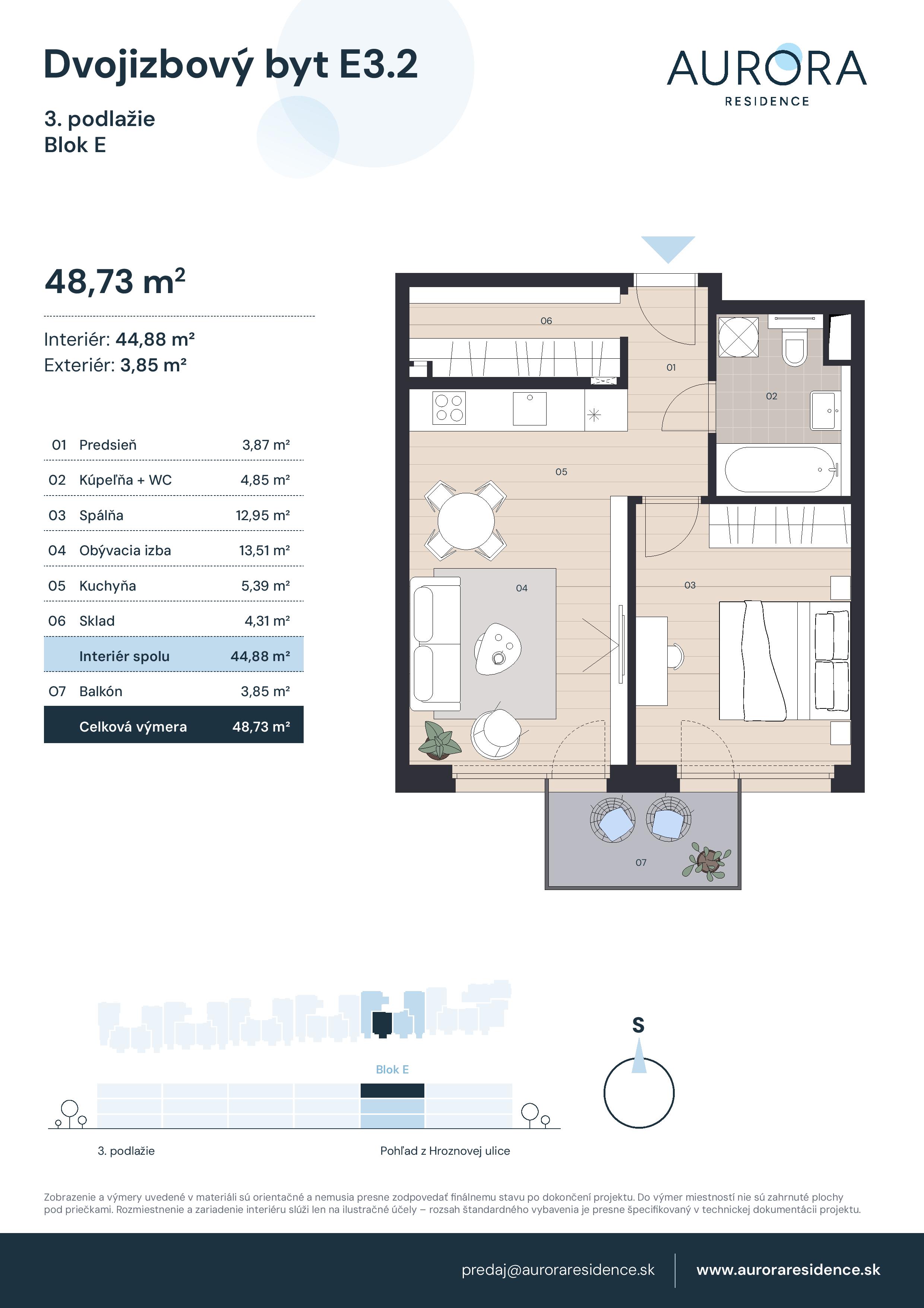 Aurora Residence - E3.2 - Pôdorys