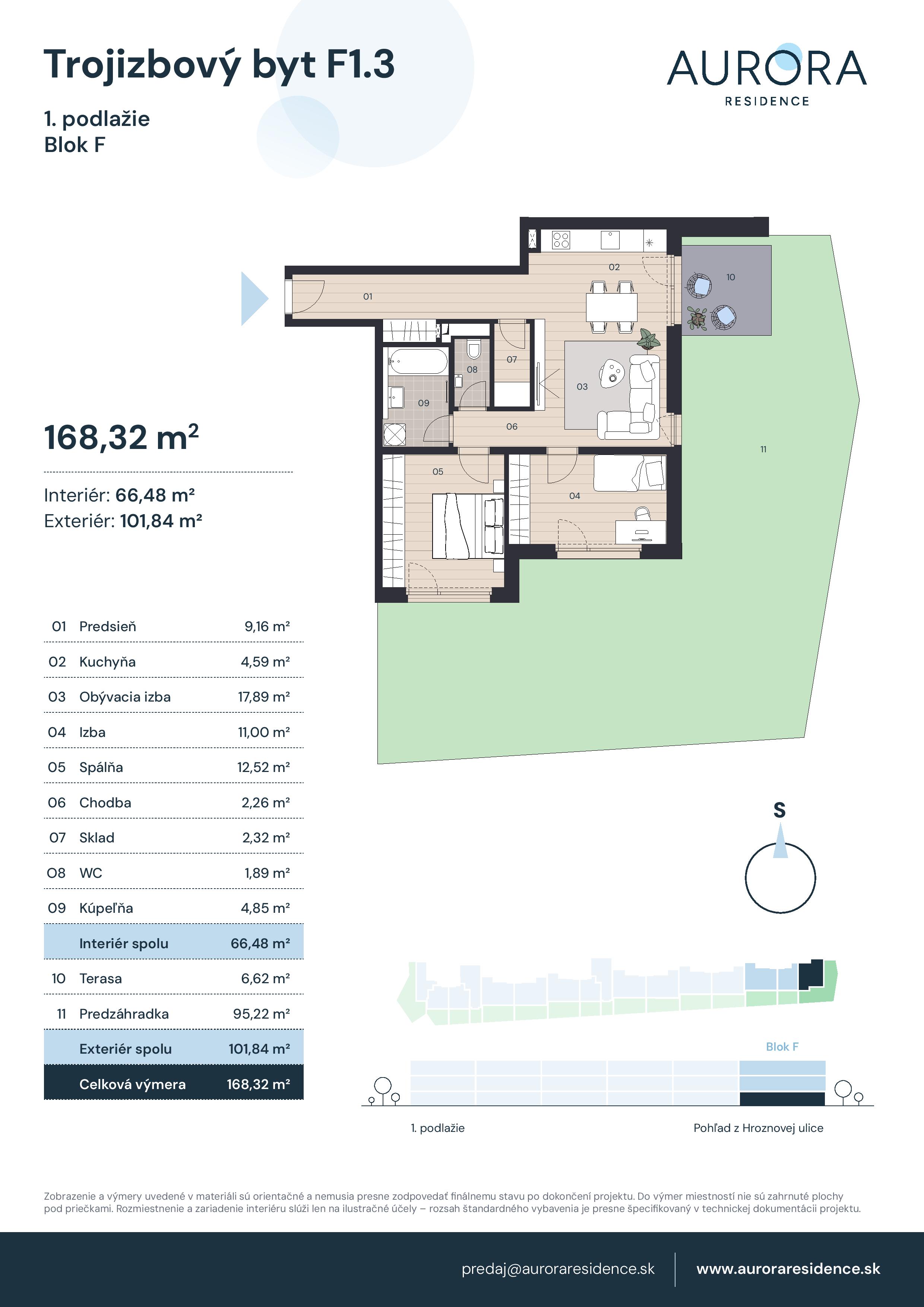 Aurora Residence - F1.3 - Pôdorys