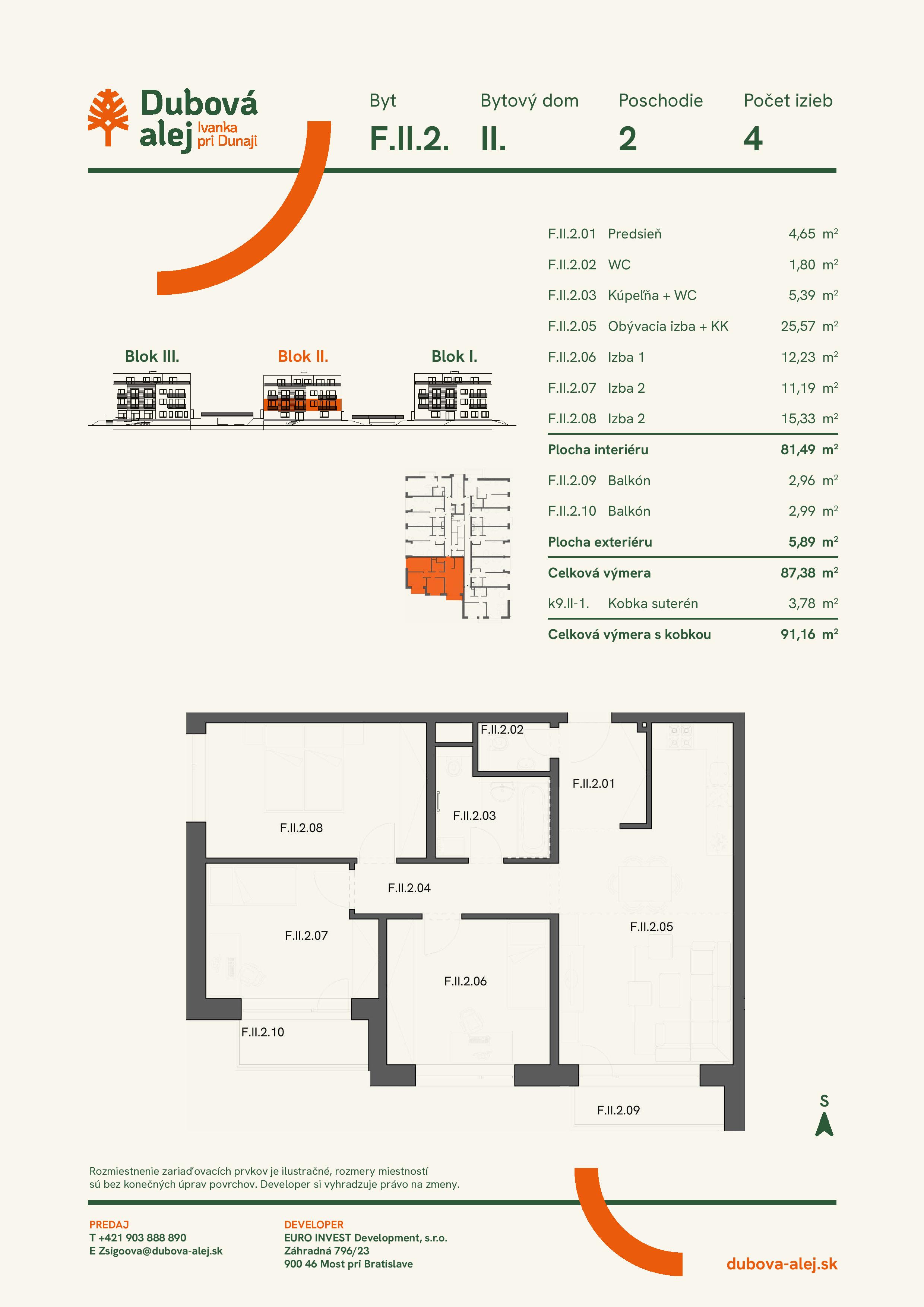 Dubová alej - F.II.2. - Pôdorys