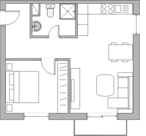 Na Juhu - A204 - Pôdorys