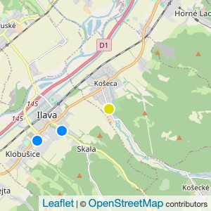 Košecké domy - map