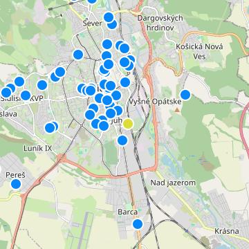 Byty Jantárová - map